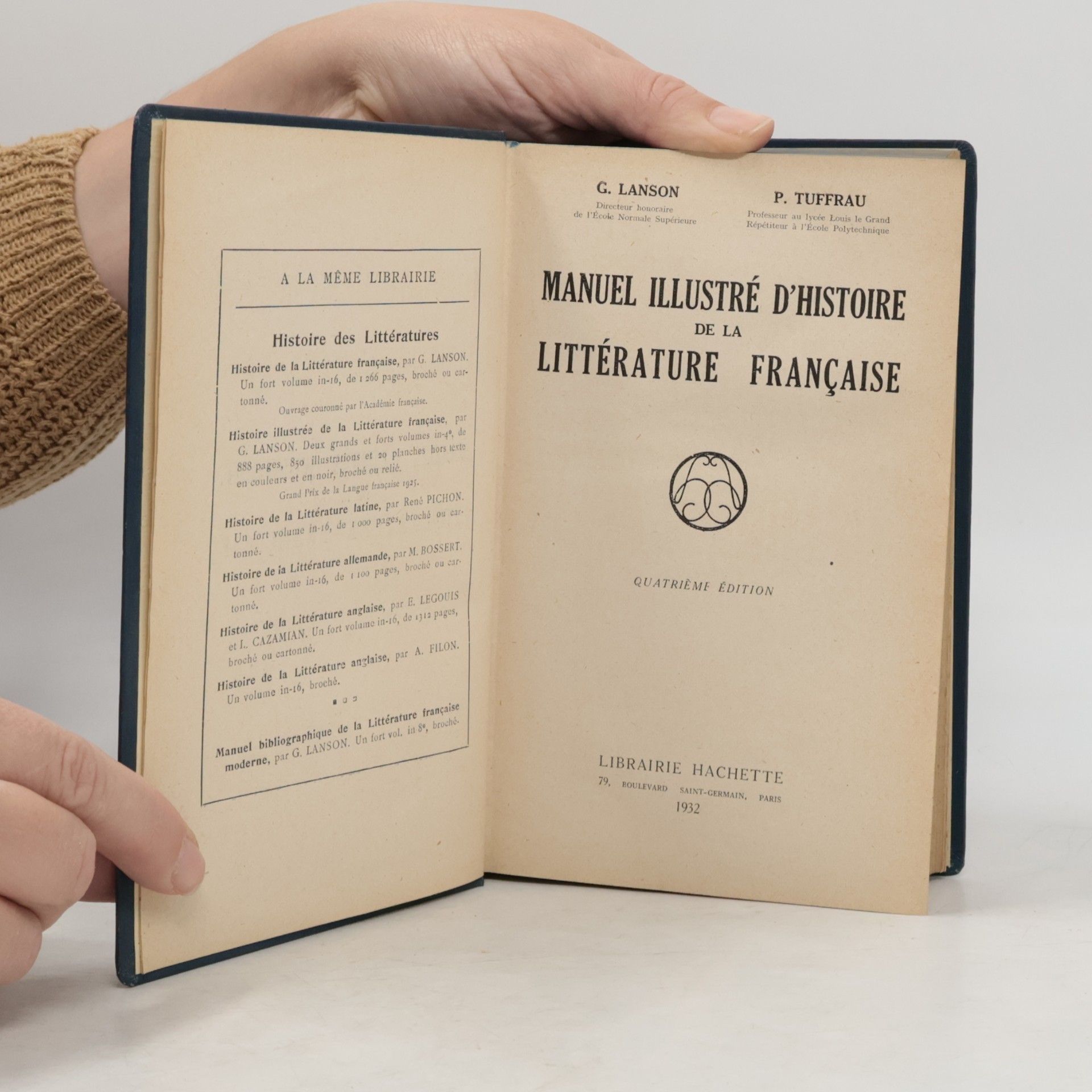 Lanson-Tuffrau Histoire de la littérature française