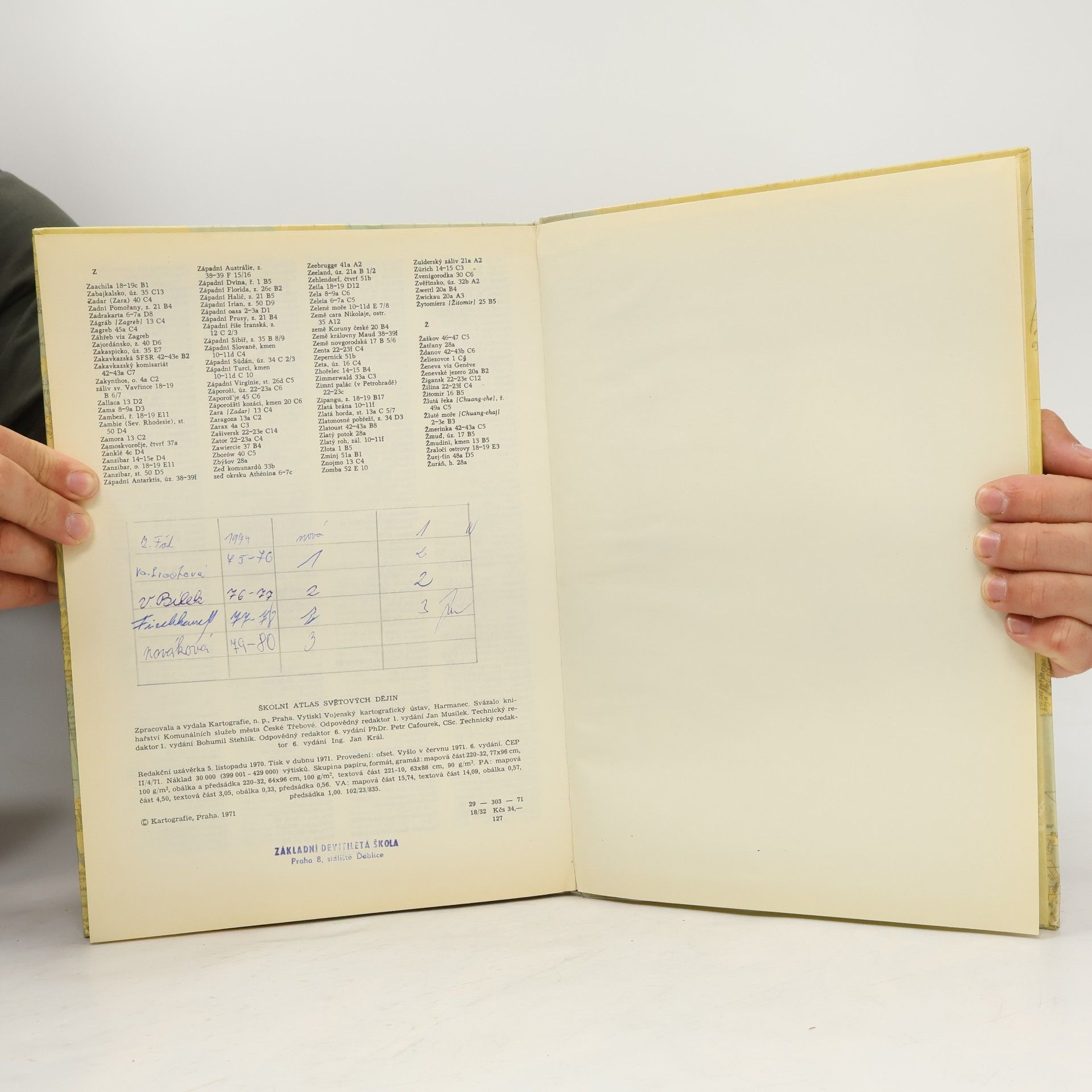 Various authors Školní atlas světových dějin