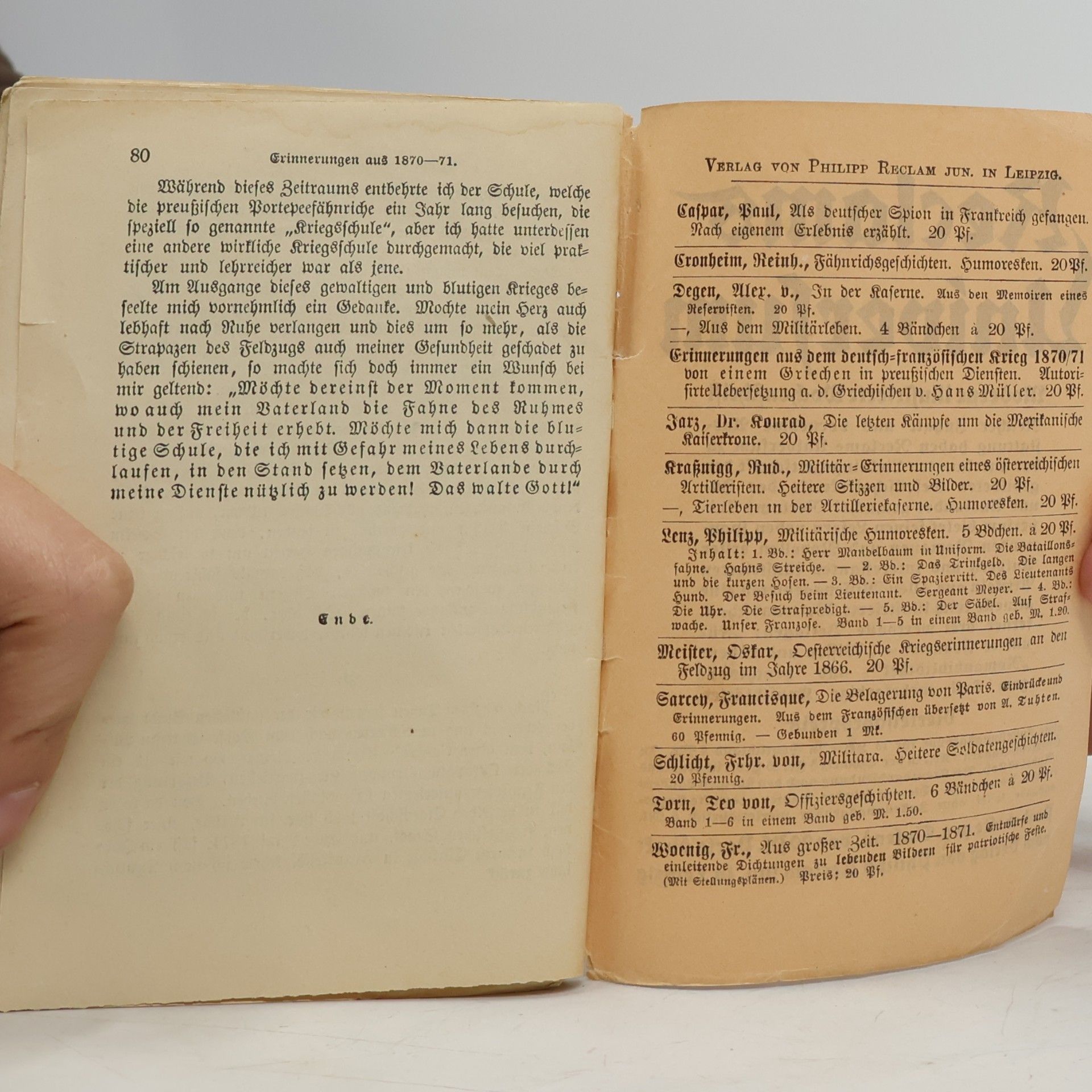 Einem Griechen Erinnerungen aus dem deutsch-französischen Krieg 1870-71