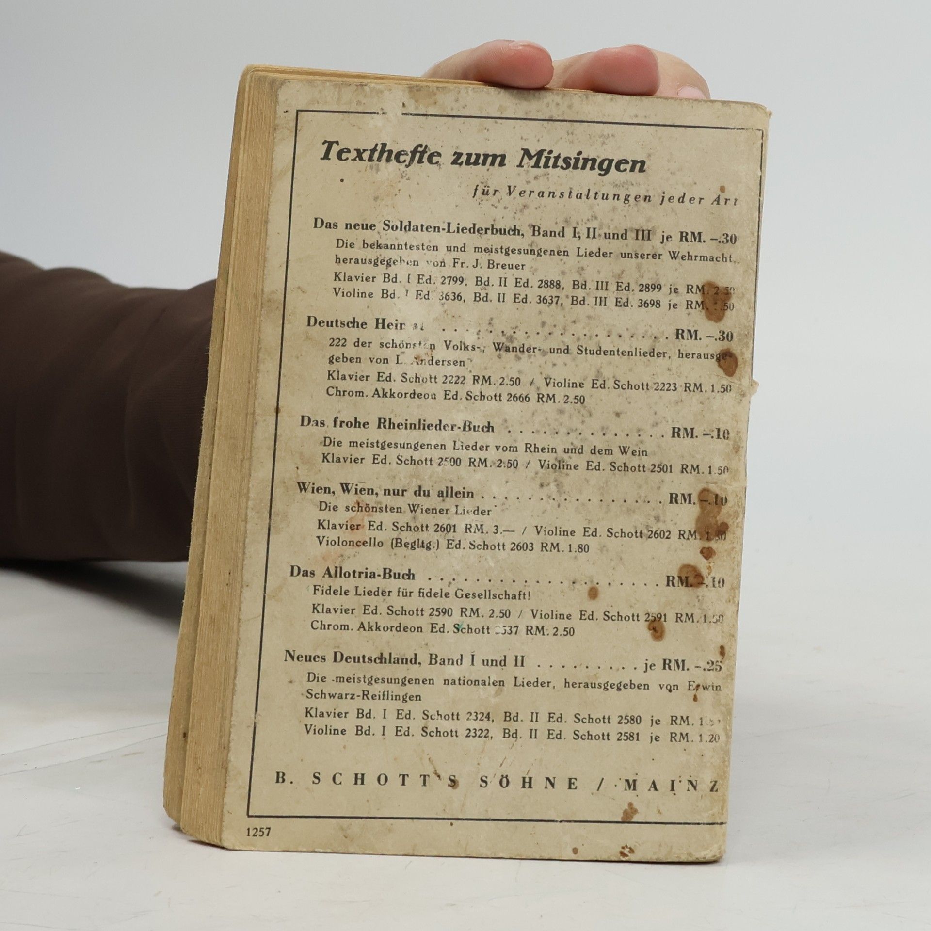 F. J. Breuer Das Neue Soldaten Liederbuch