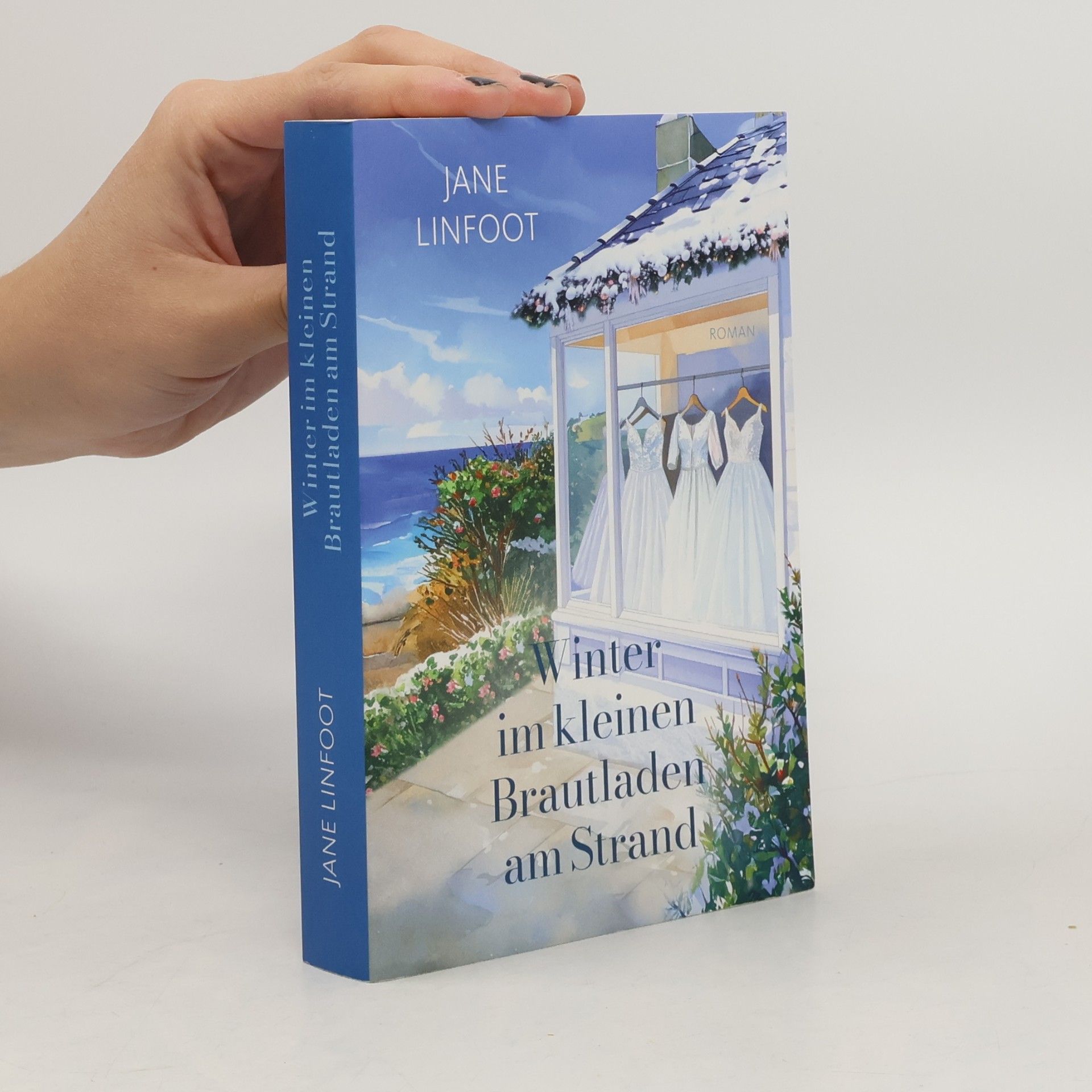 Jane Linfoot Winter im kleinen Brautladen am Strand