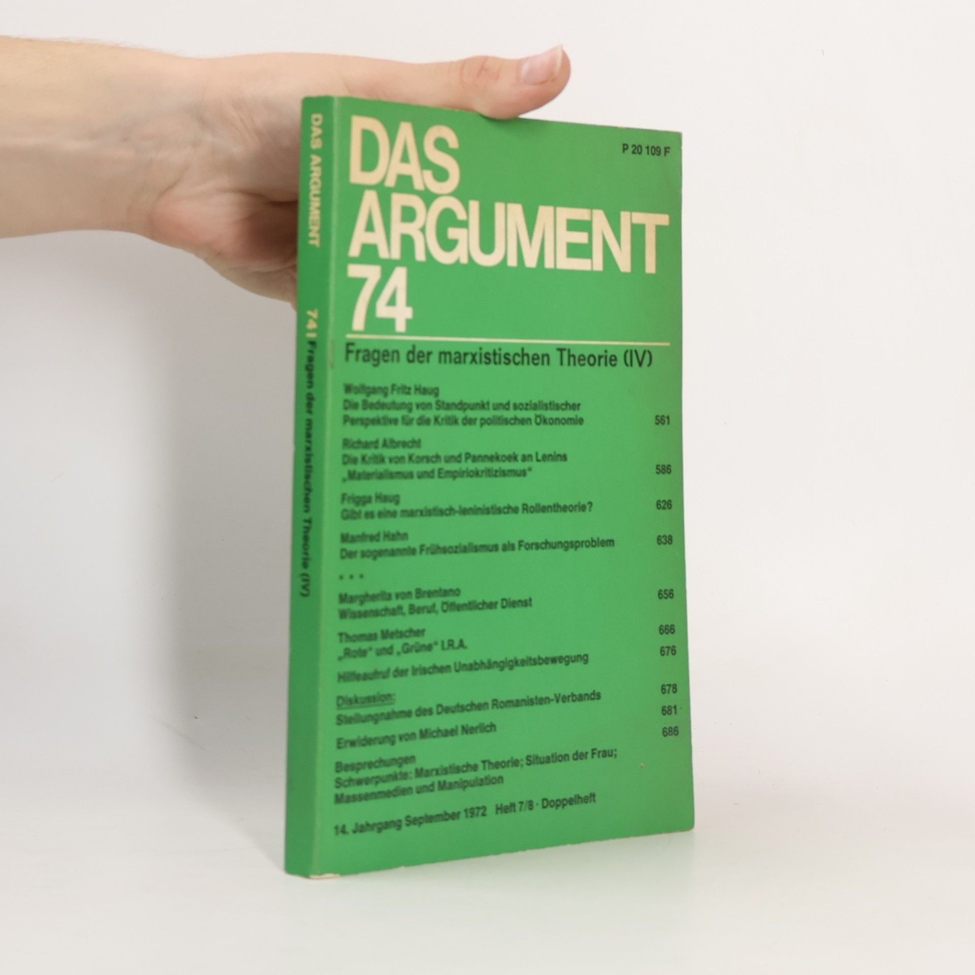 Various authors Das Argument 74. Heft 7/8