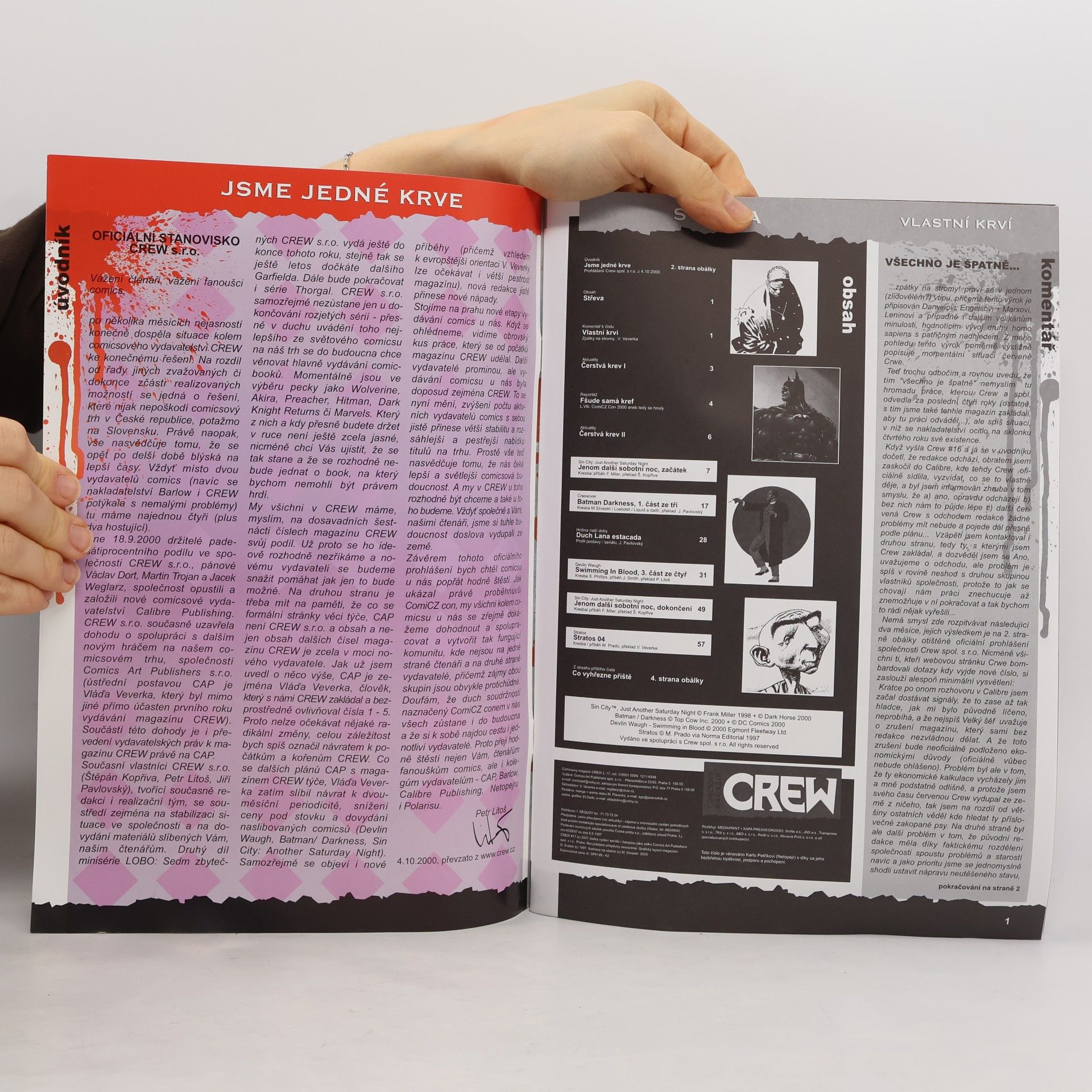 Kolektiv autorů Crew comics magazín (číso 17/V leden 2001)