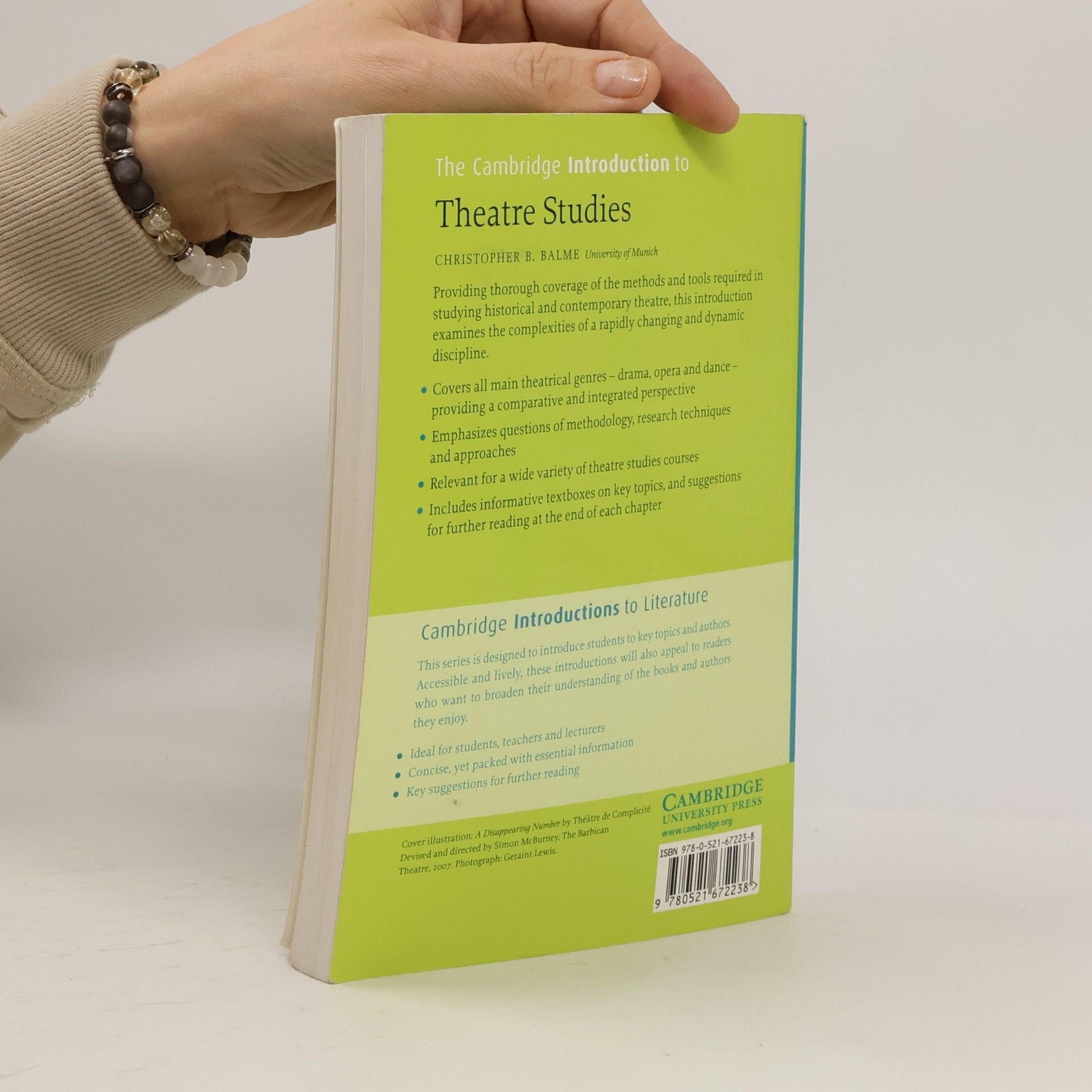 Christopher B. Balme The Cambridge Introduction to Theatre Studies