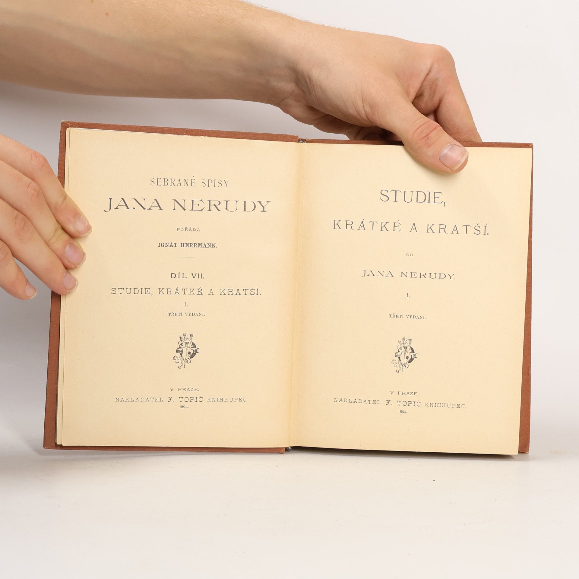 Jan Neruda Spisy Jana Nerudy VII. Studie, krátké a kratší I.