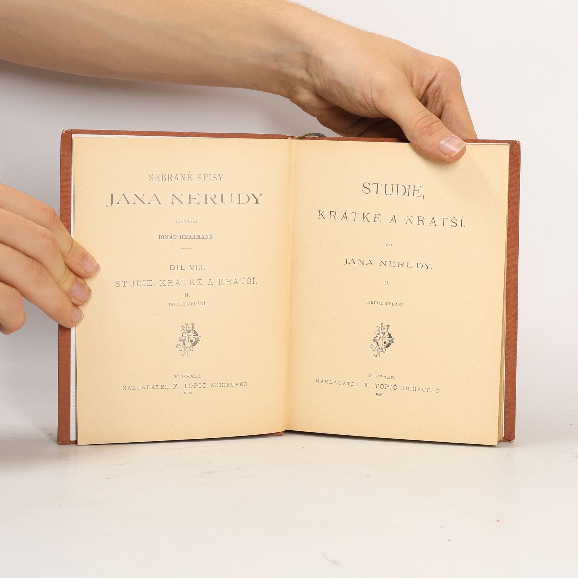 Jan Neruda Sebrané spisy Jana Nerudy díl VIII. Studie krátké a kratší II.