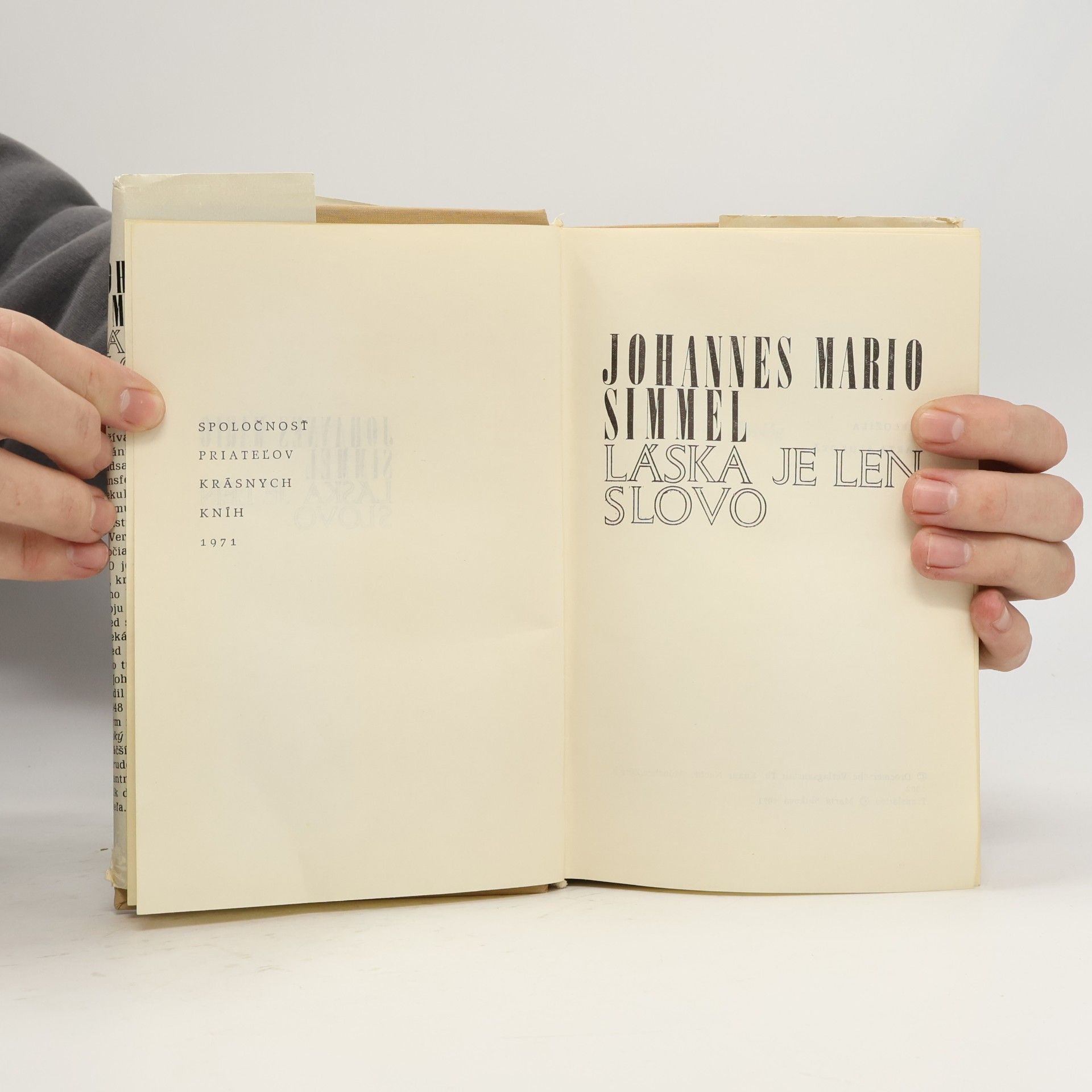 Johannes Mario Simmel Láska je len slovo
