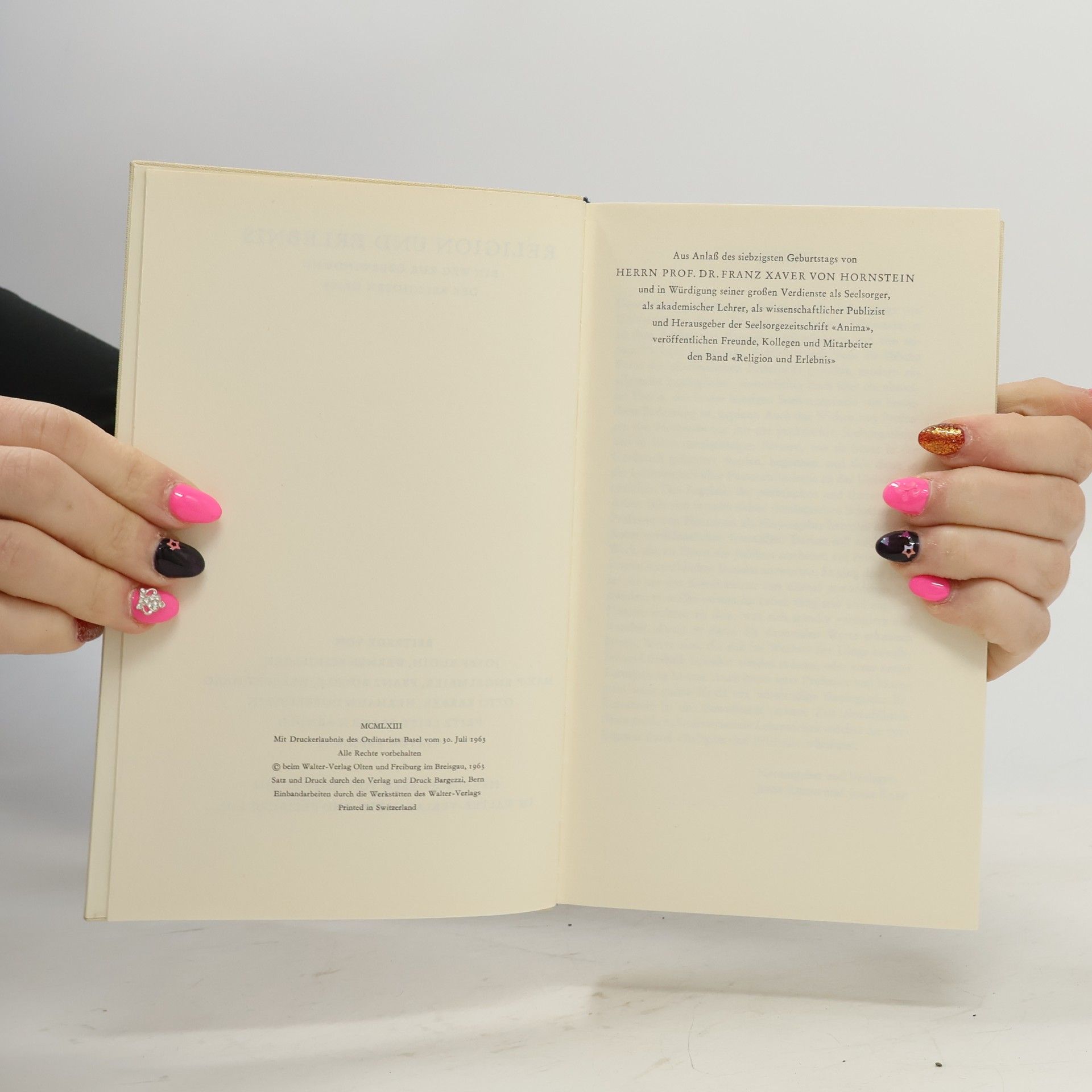 Josef Rudin Religion und Erlebnis
