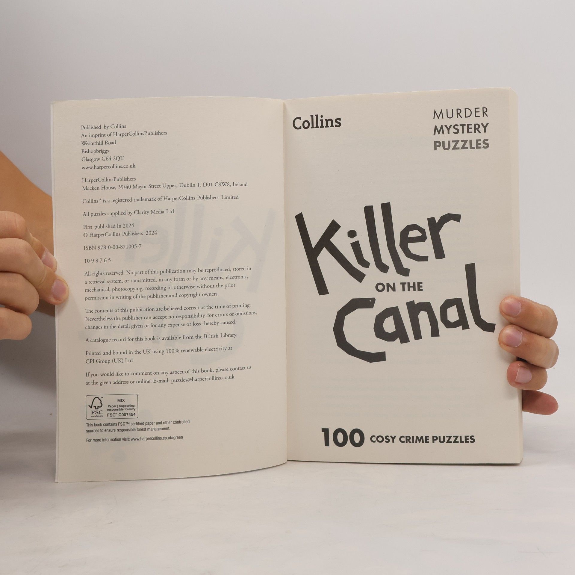 Clarity Media Collins Murder Mystery Puzzles: Killer on the Canal