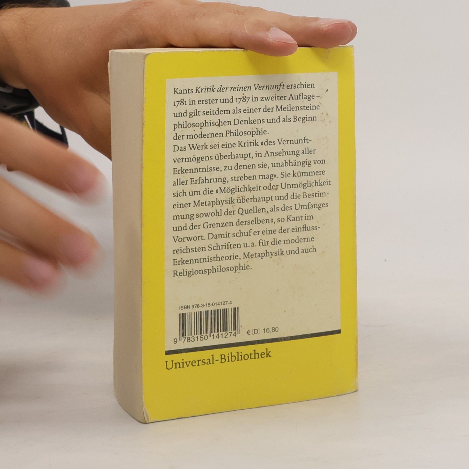 Immanuel Kant Kritik der reinen Vernunft