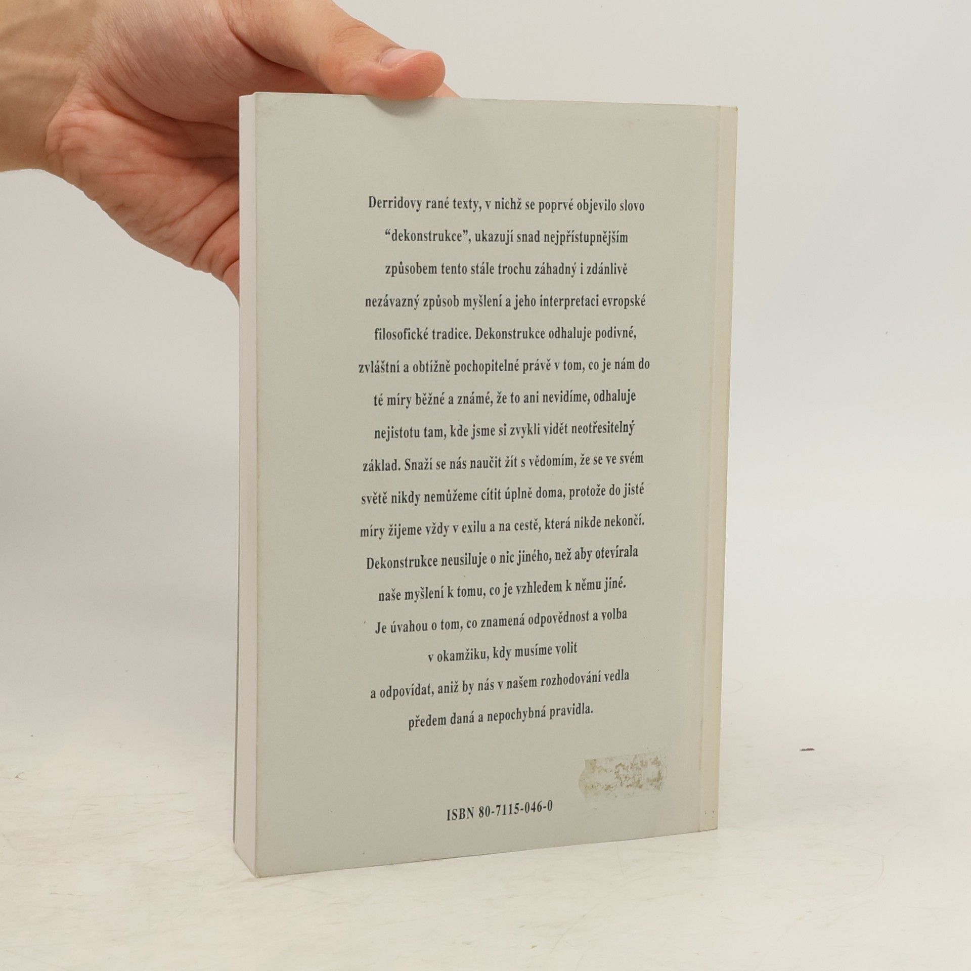 Jacques Derrida Texty k dekonstrukci: Práce z let 1967-72