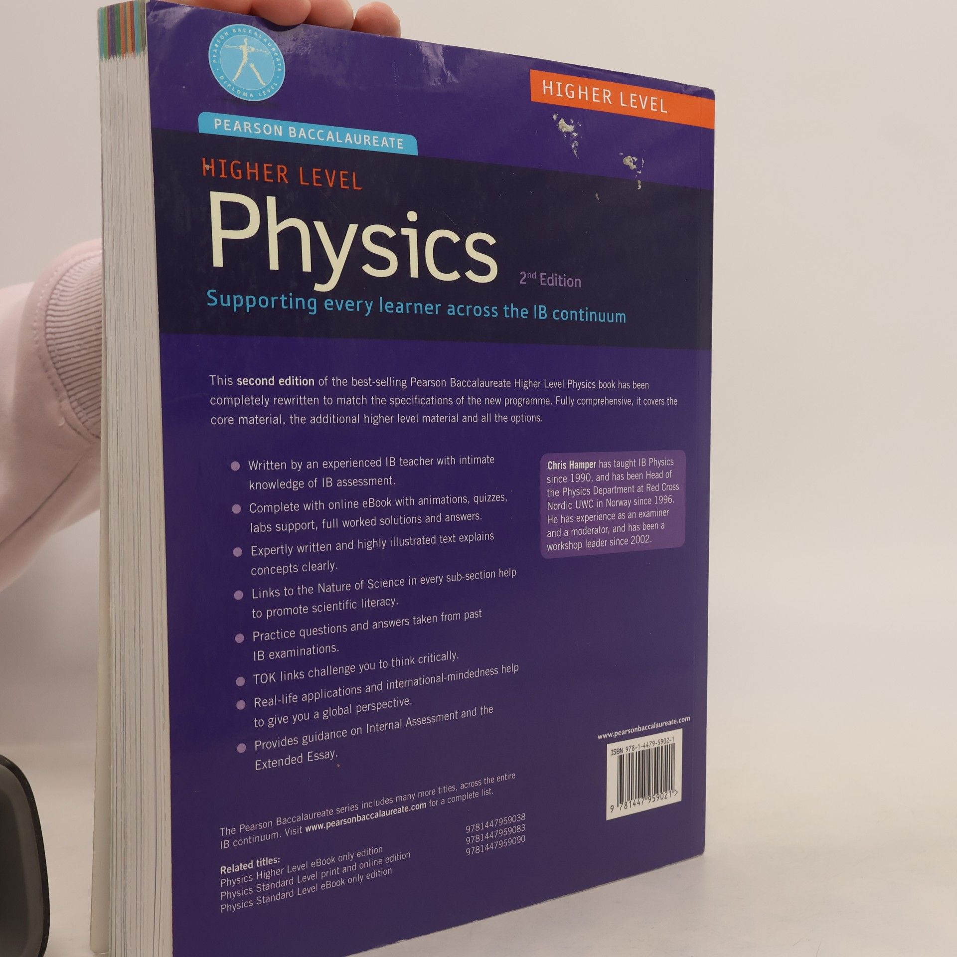 Chris Hamper Pearson Baccalaureate Physics Higher Level 2nd edition print and ebook bundle for the IB Diploma