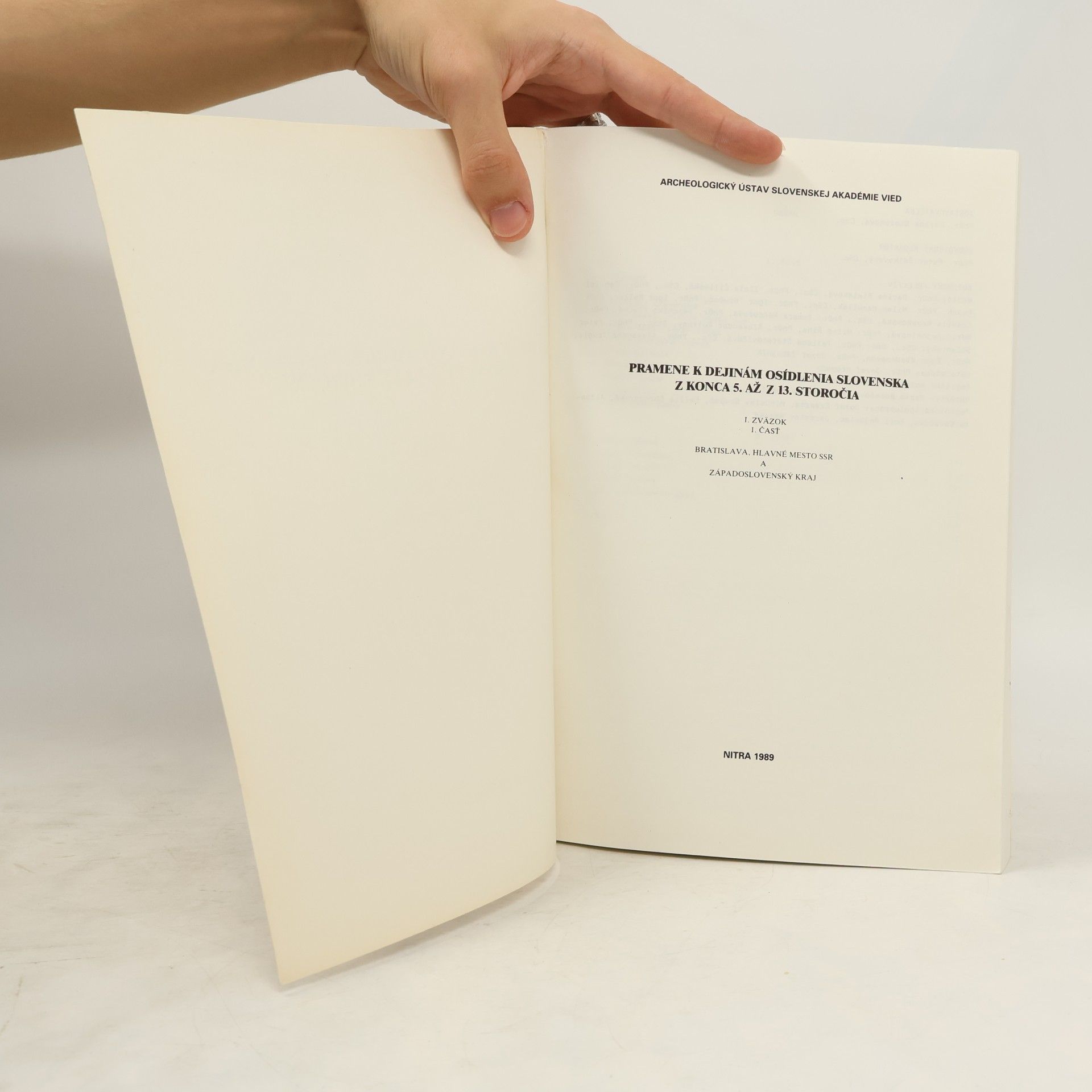 Autorenkollektiv Pramene k dejinám osídlenia Slovenska z konca 5. až z 13. storočia