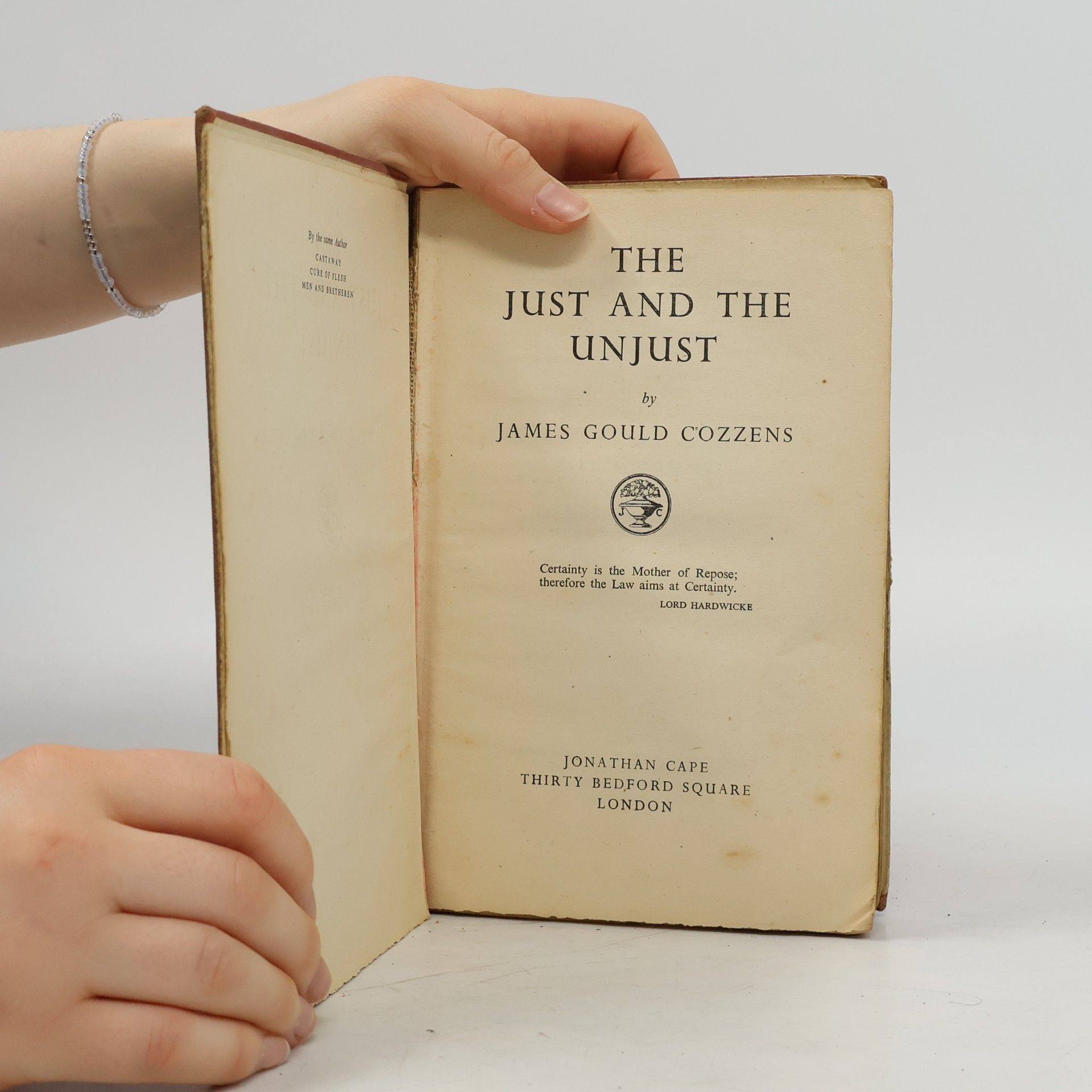 James Gould Cozzens The Just and the Unjust