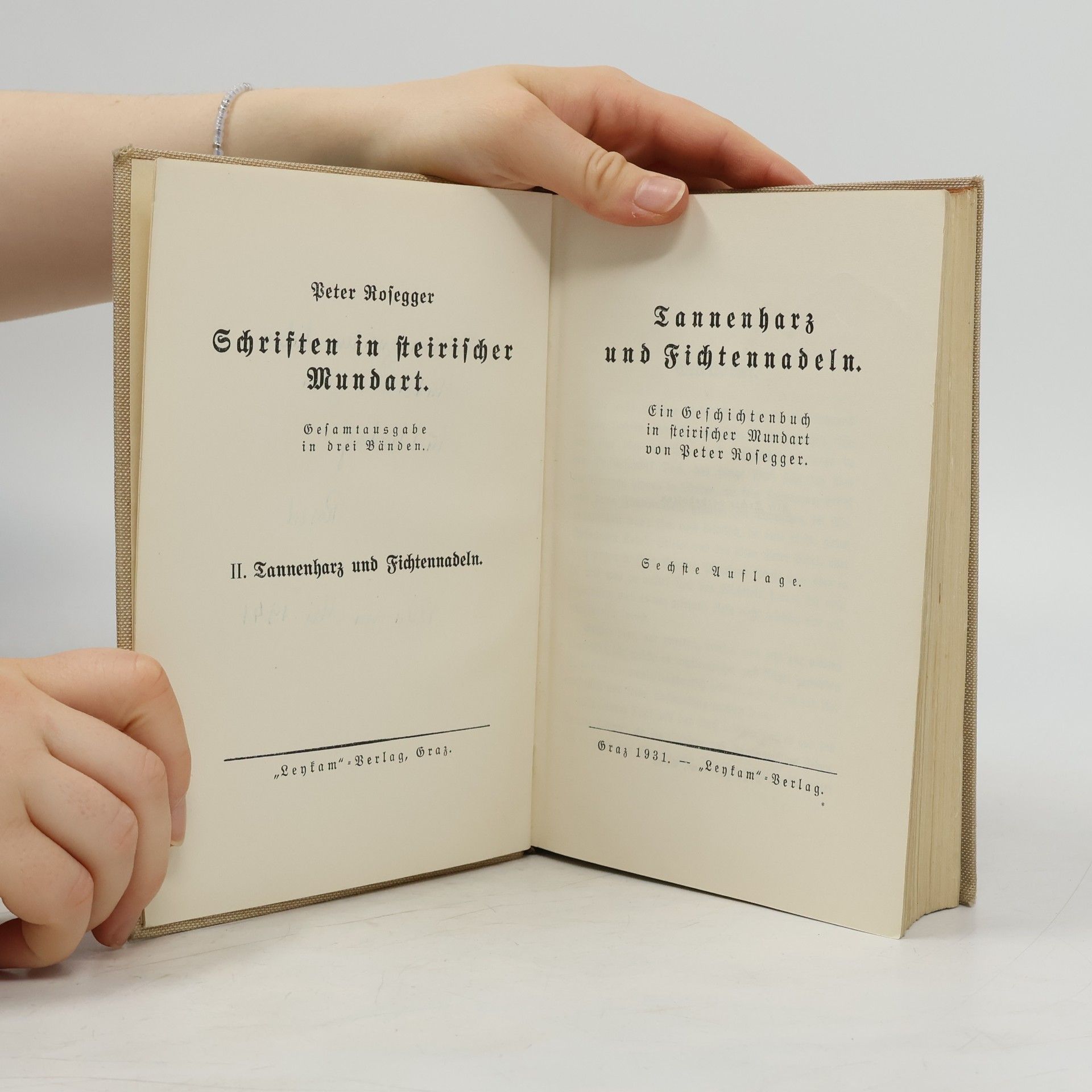 Peter Rosegger Tannenharz und Fichtennadeln