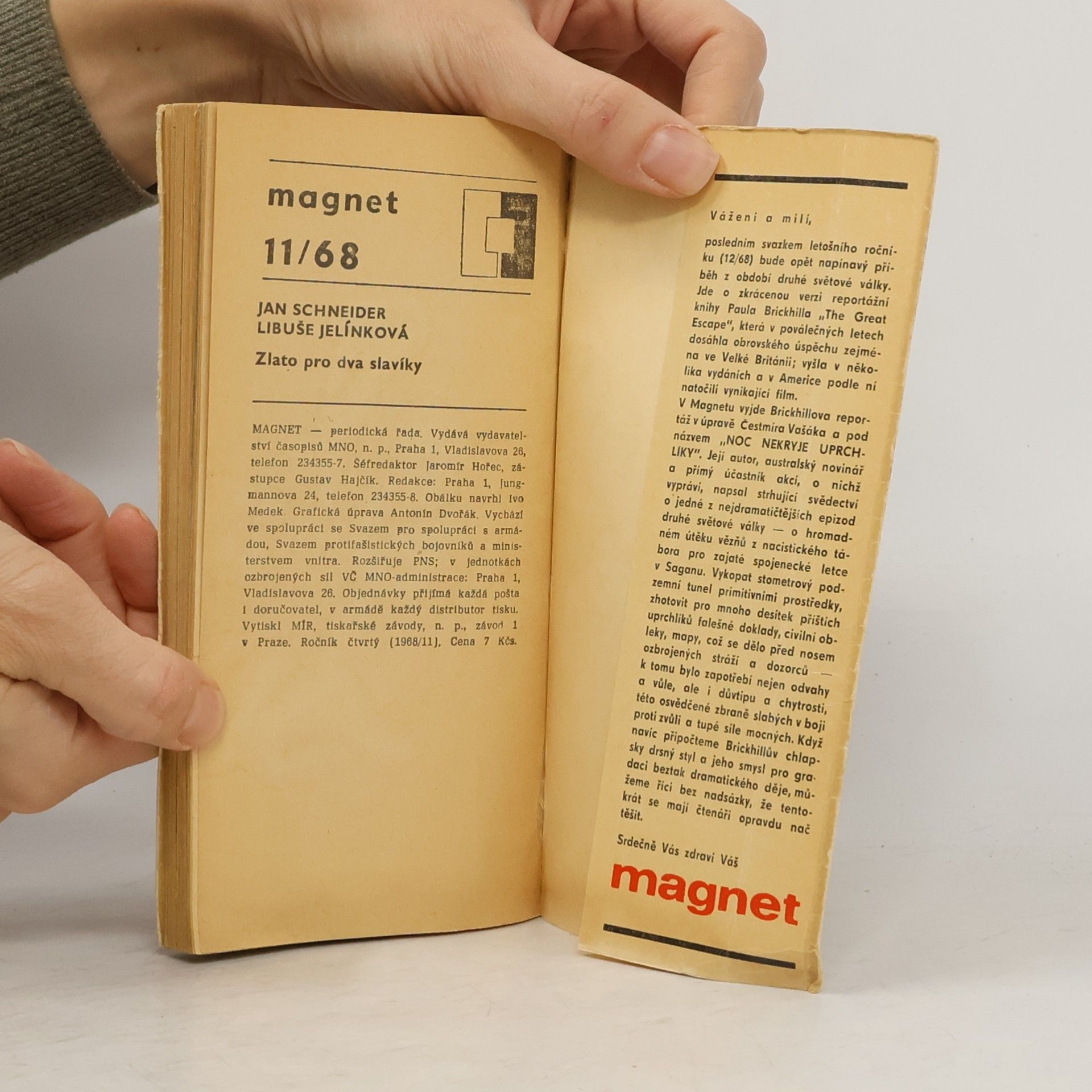 Libuše Jelínková Zlato pro dva slavíky. Magnet 11/68