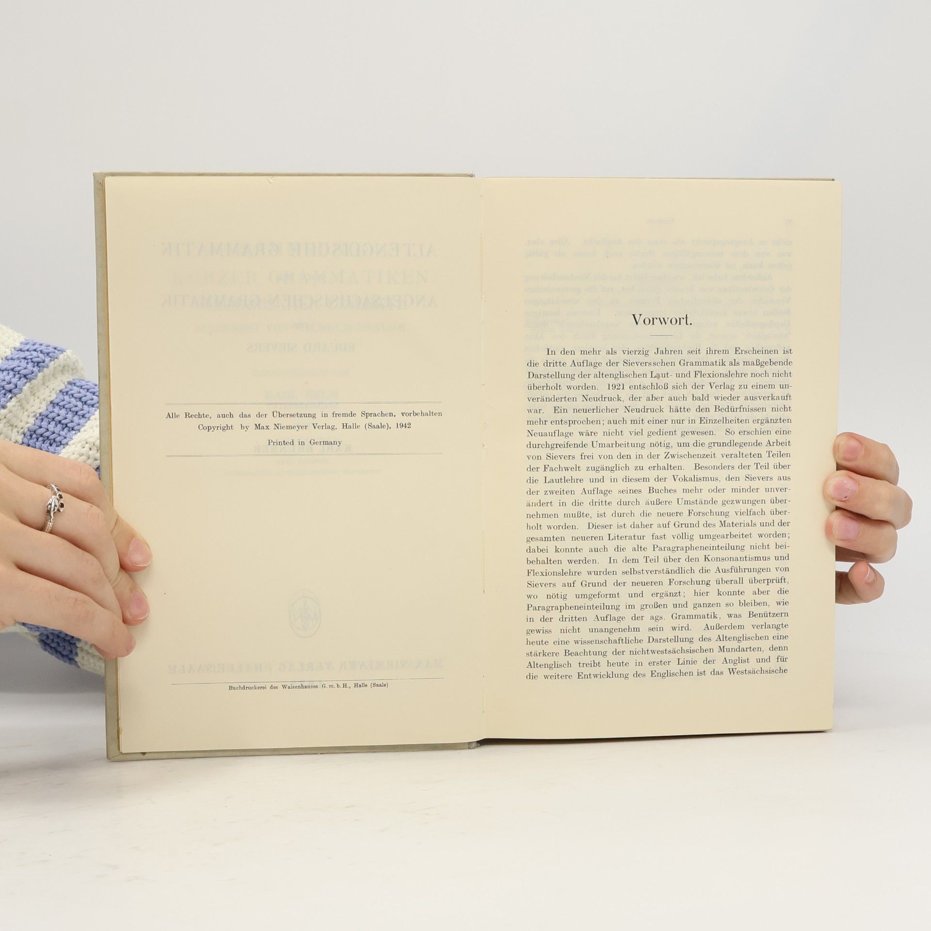 Karl Brunner Altenglische Grammatik nach der Angelsächsischen Grammatik