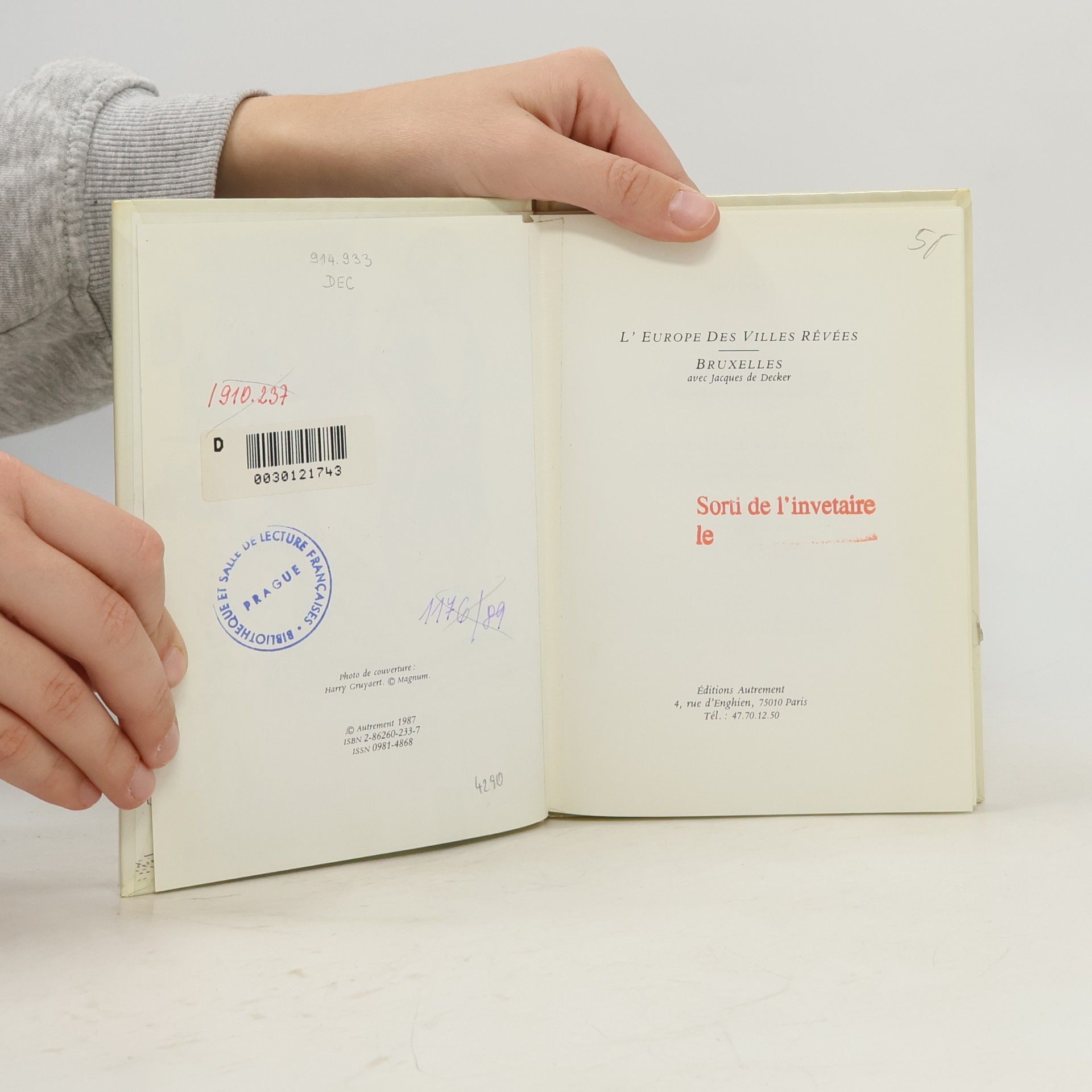 Jacques De Decker Aut.Guid.Vil: Bruxelles