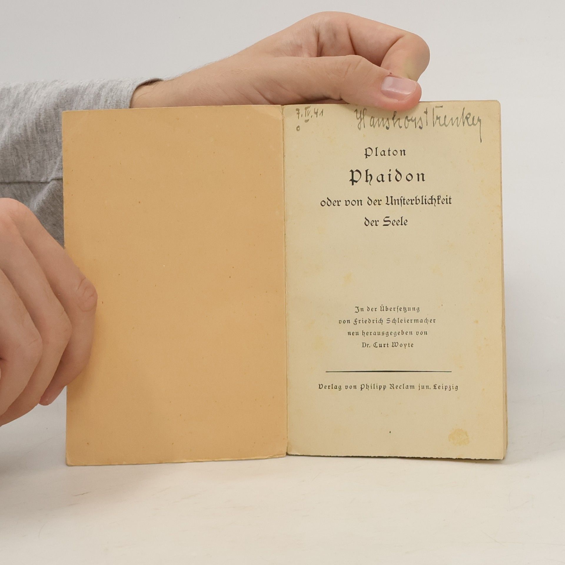 Platón Phaidon oder von der Unsterblichkeit der Seele