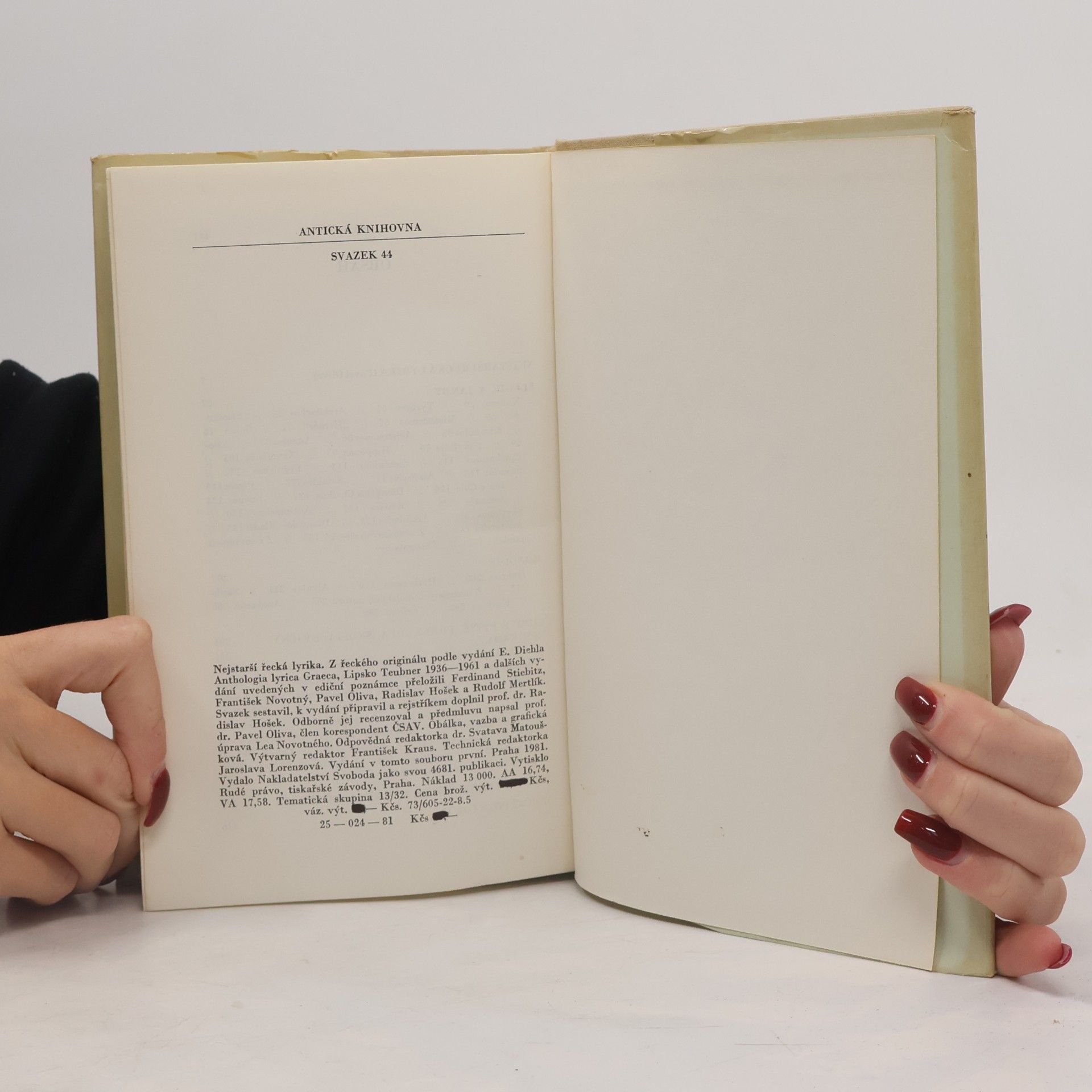 Ferdinand Stiebitz Nejstarší řecká lyrika