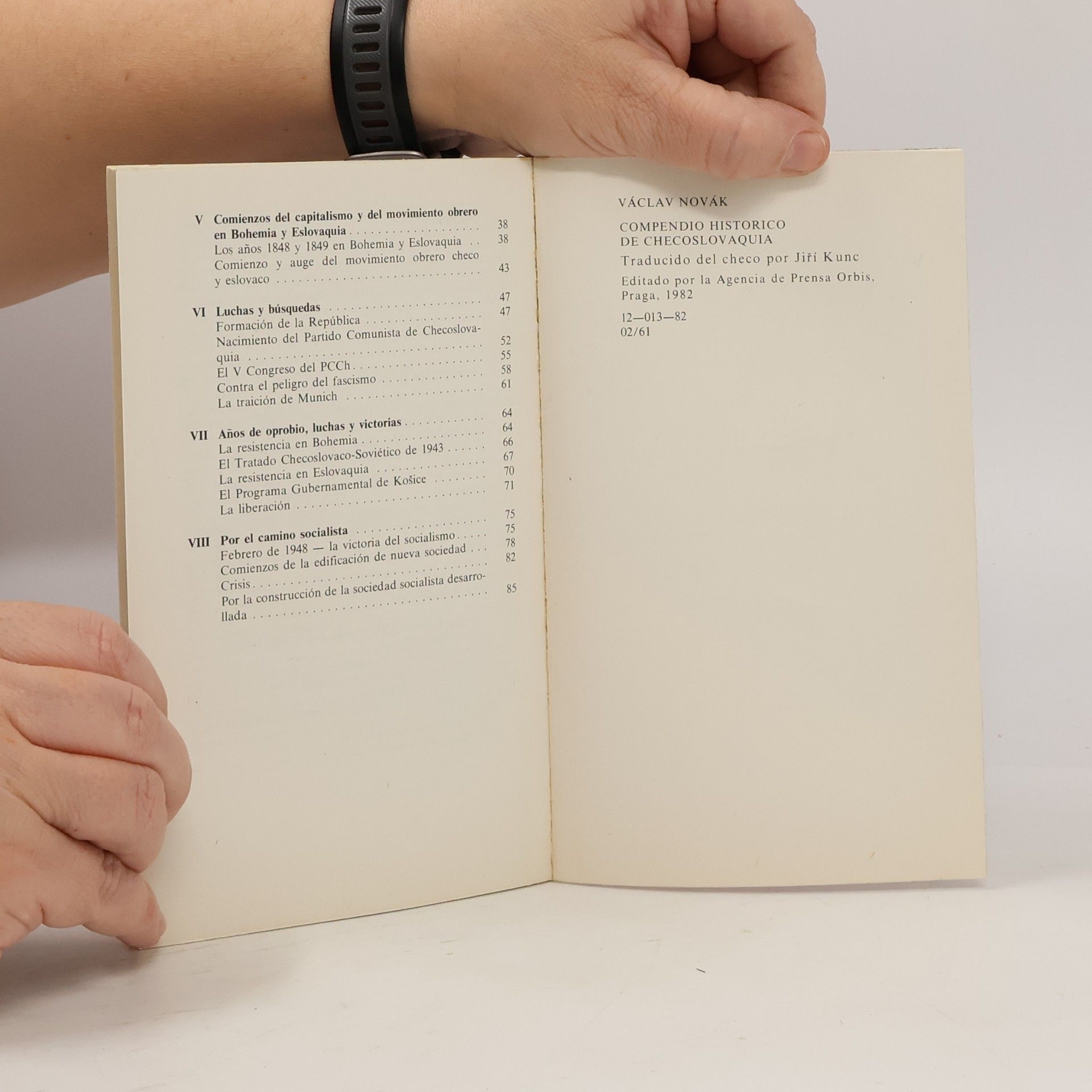 Václav Novák Compendio histórico de Checoslovaquia