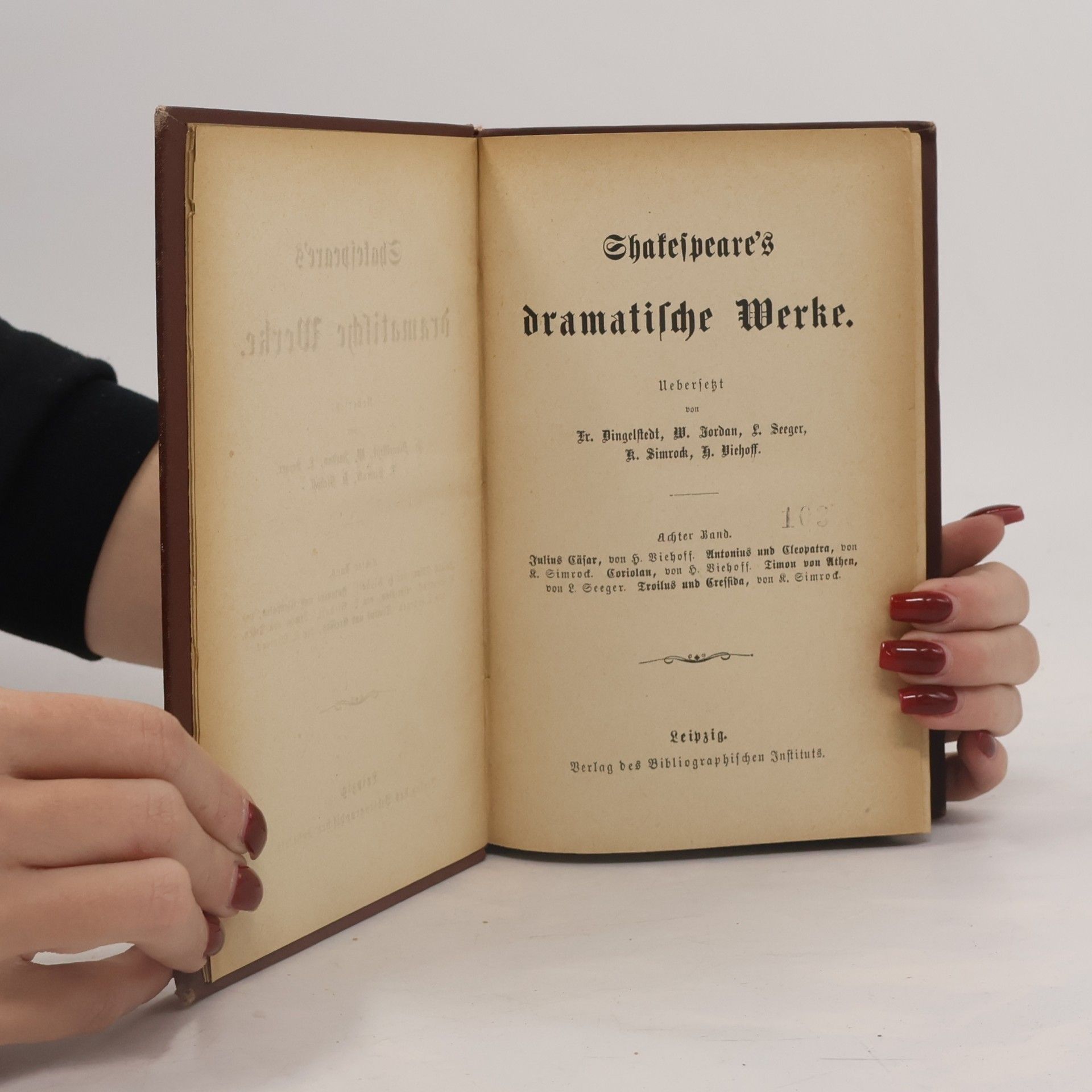 Alois Brandl Shakespeares Dramatische Werke 8