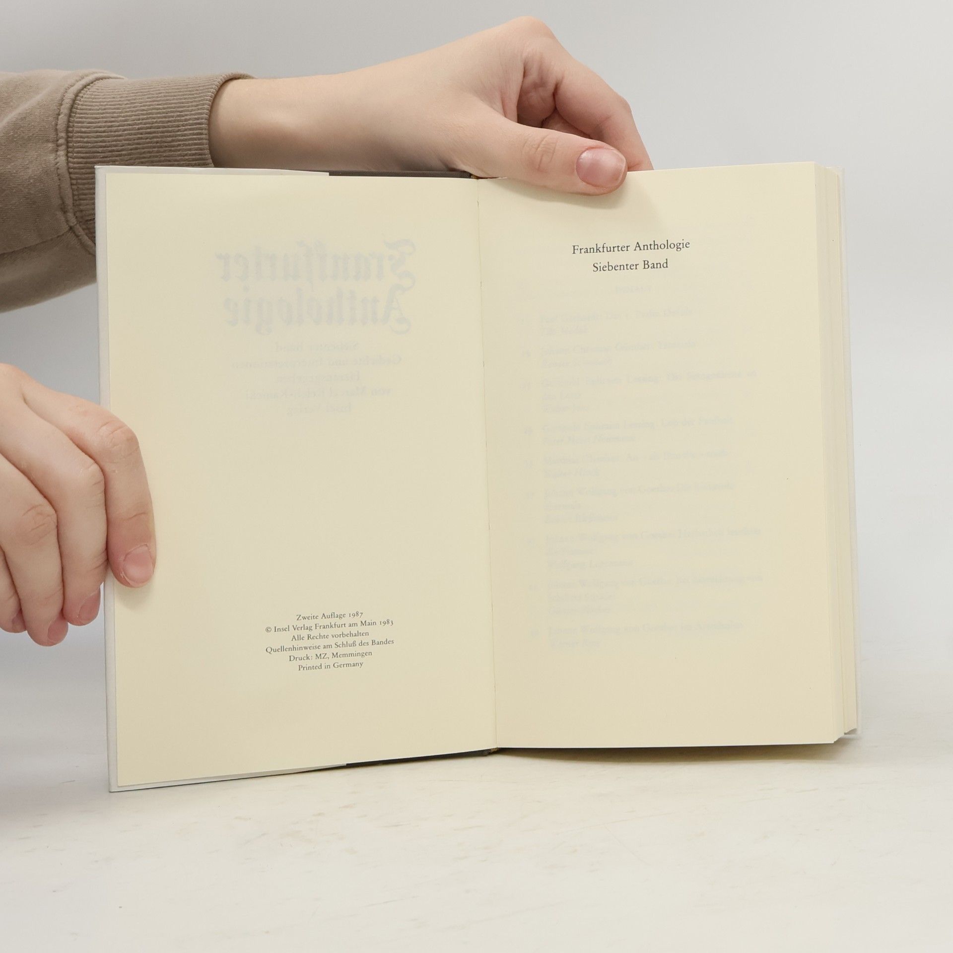 Marcel Reich Ranicki Frankfurter Anthologie - 7: Gedichte und Interpretationen