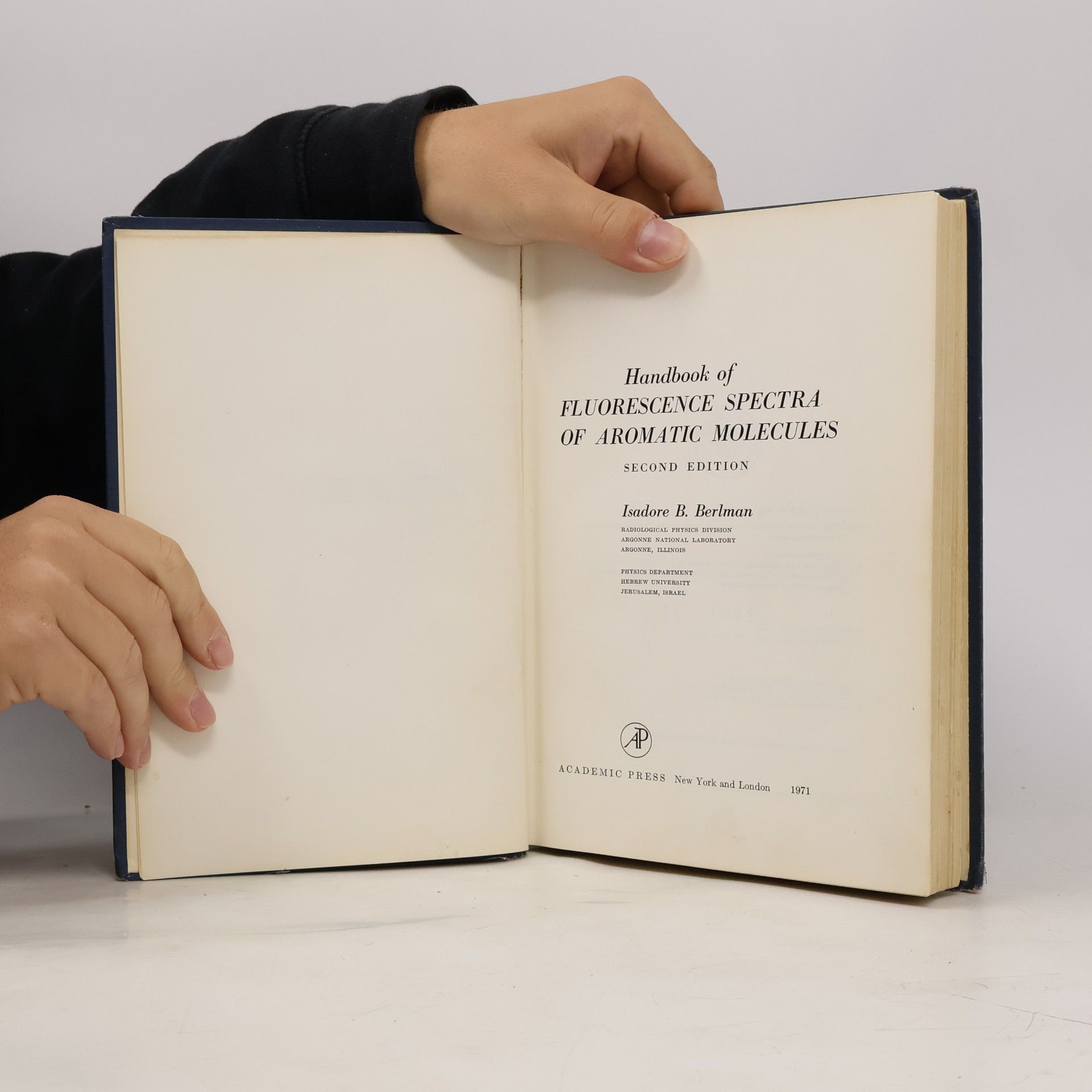 Berlman Handbook of Fluorescence Spectra of Aromatic Molecules