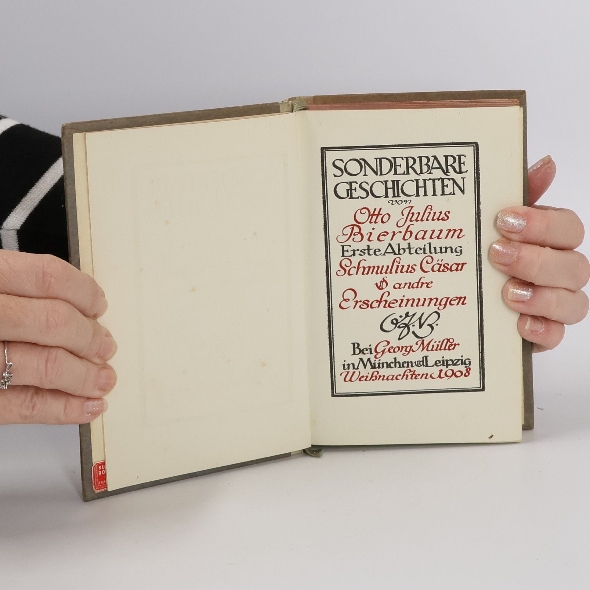 Otto Julius Bierbaum Sonderbare Geschichten