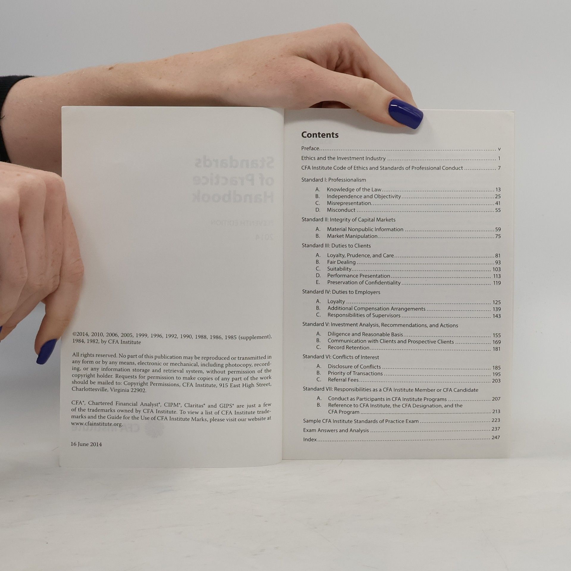 Various authors Standards of Practice Handbook
