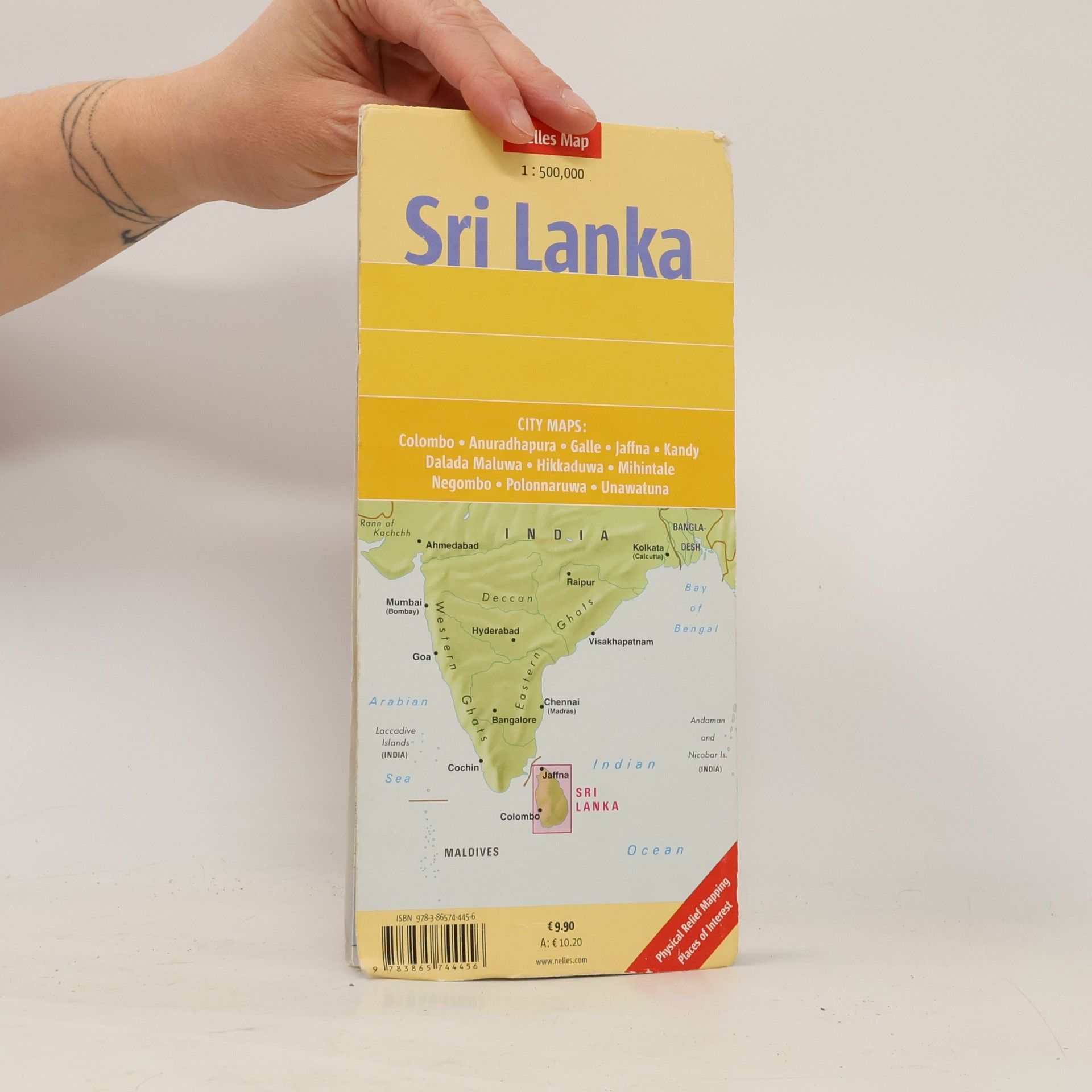Sri Lanka: 1:500.000: City Maps: Colombo, Anuradhapura, Galle, Jaffna, Kandy, Dalada Maluwa, Hikkaduwa, Mihintale, Negombo, Polonnaruwa, Unawatuna. ... Mapping, Places of Interest (Nelles Map)