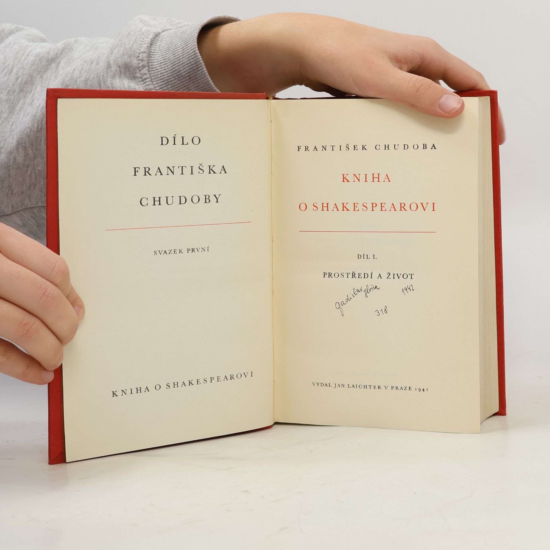 František Chudoba Kniha o Shakespearovi I.