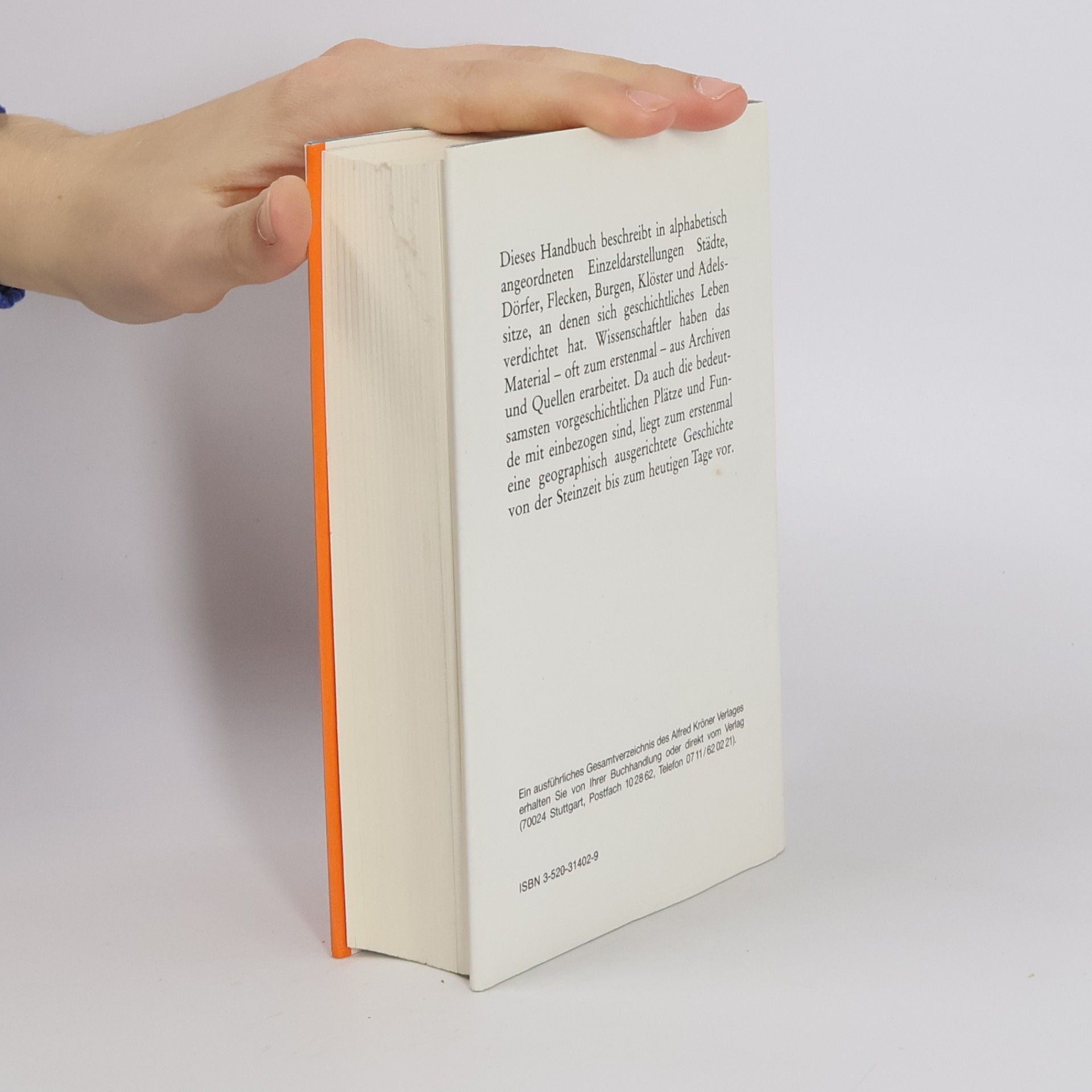 Berent Schwineköper Handbuch der historischen Stätten Deutschlands