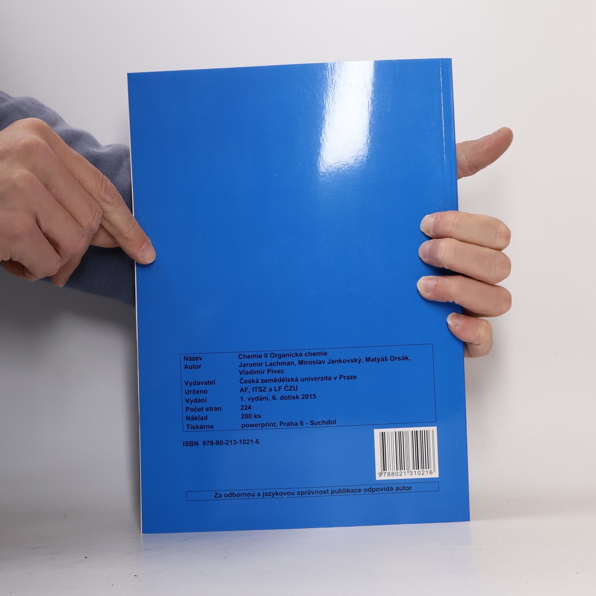 Jaromír Lachman Chemie II: Organická chemie a Cvičení z chemie II organické