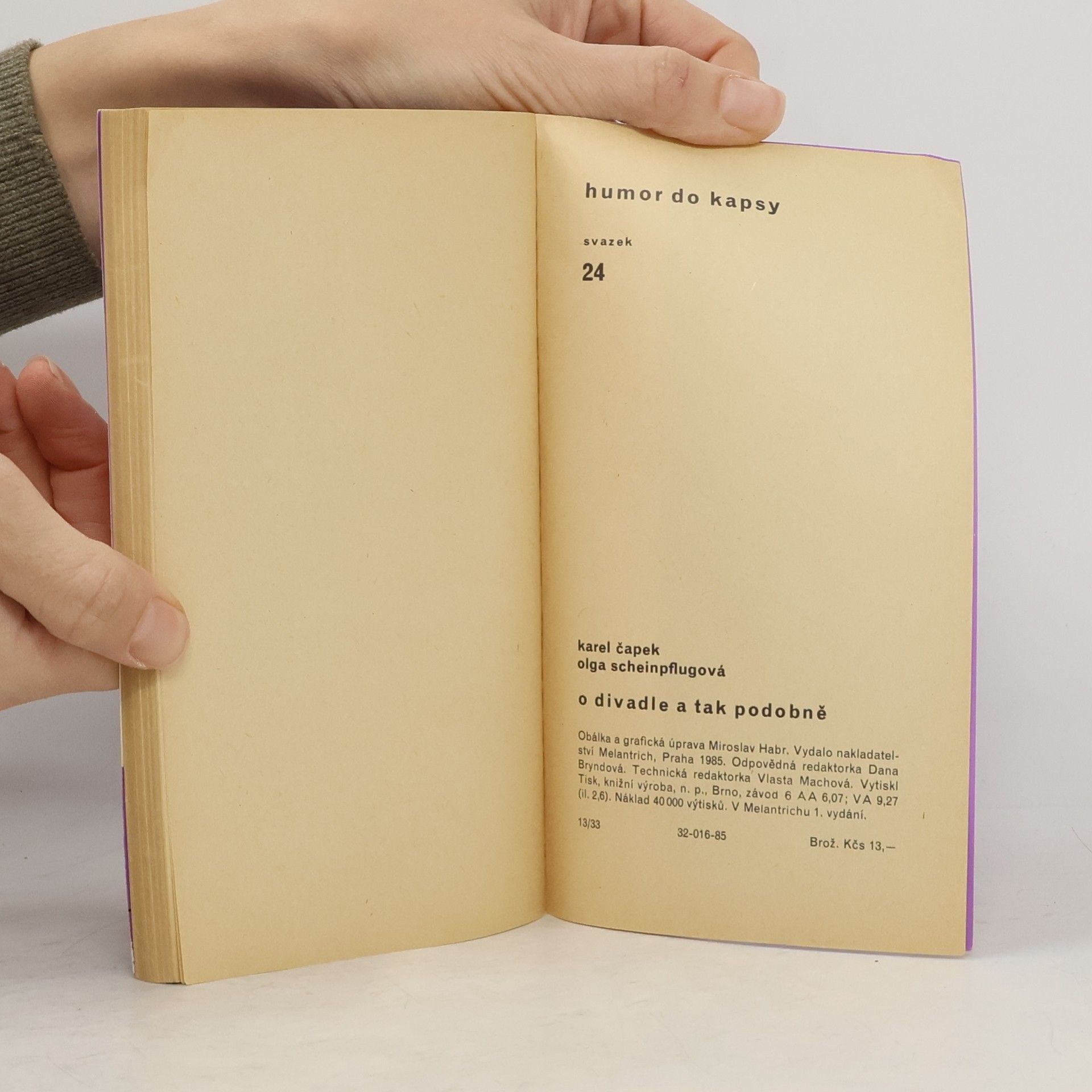 Karel Čapek O divadle a tak podobně