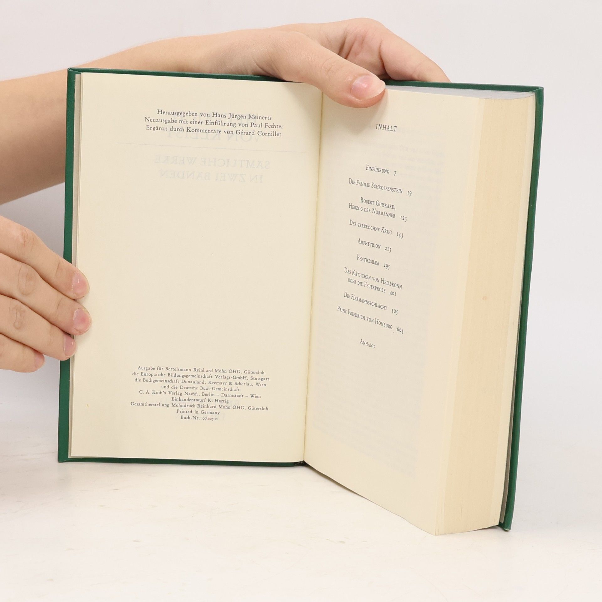 Heinrich von Kleist Kleist’s Werke 1
