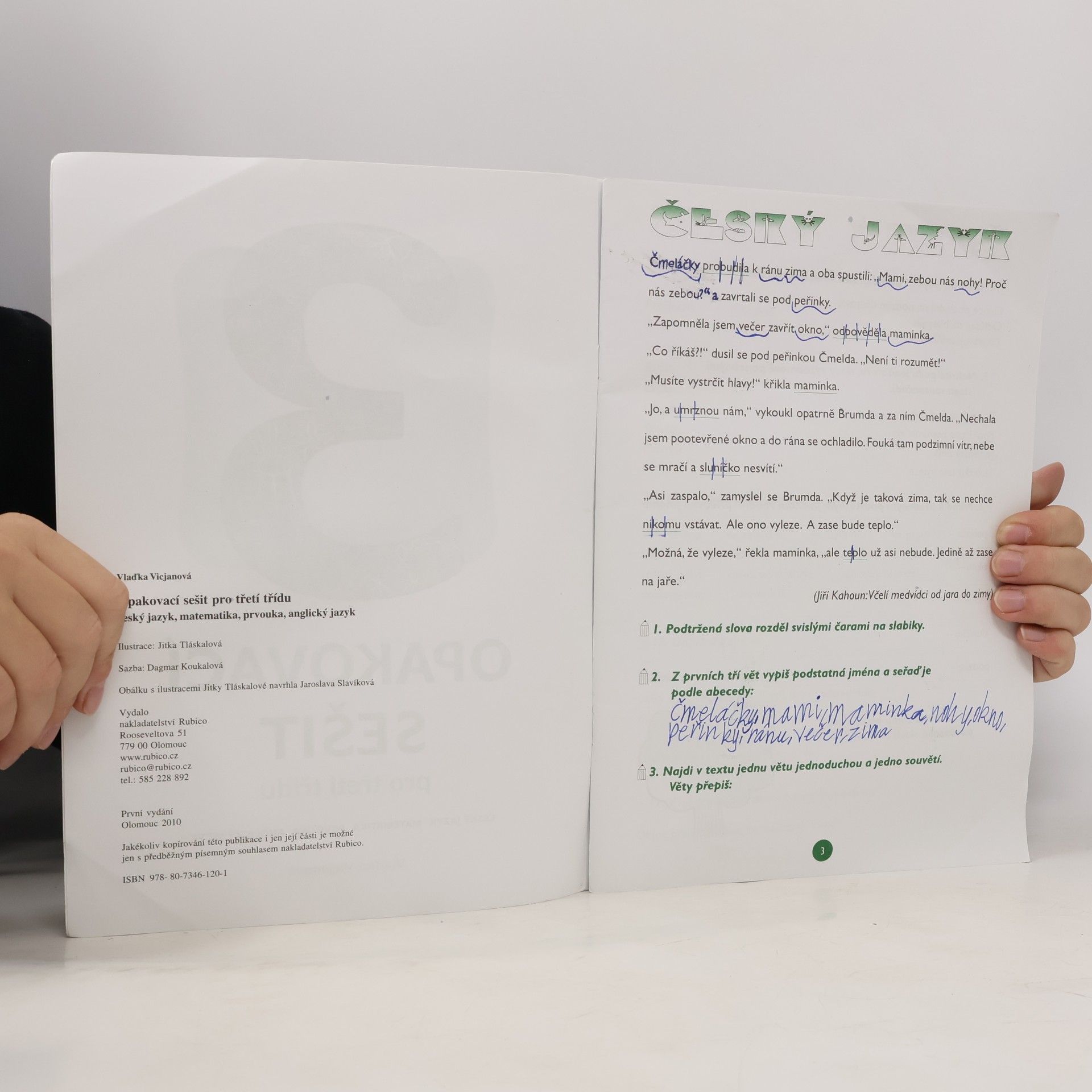Jitka Tláskalová Opakovací sešit pro třetí třídu : český jazyk, matematika, prvouka, anglický jazyk