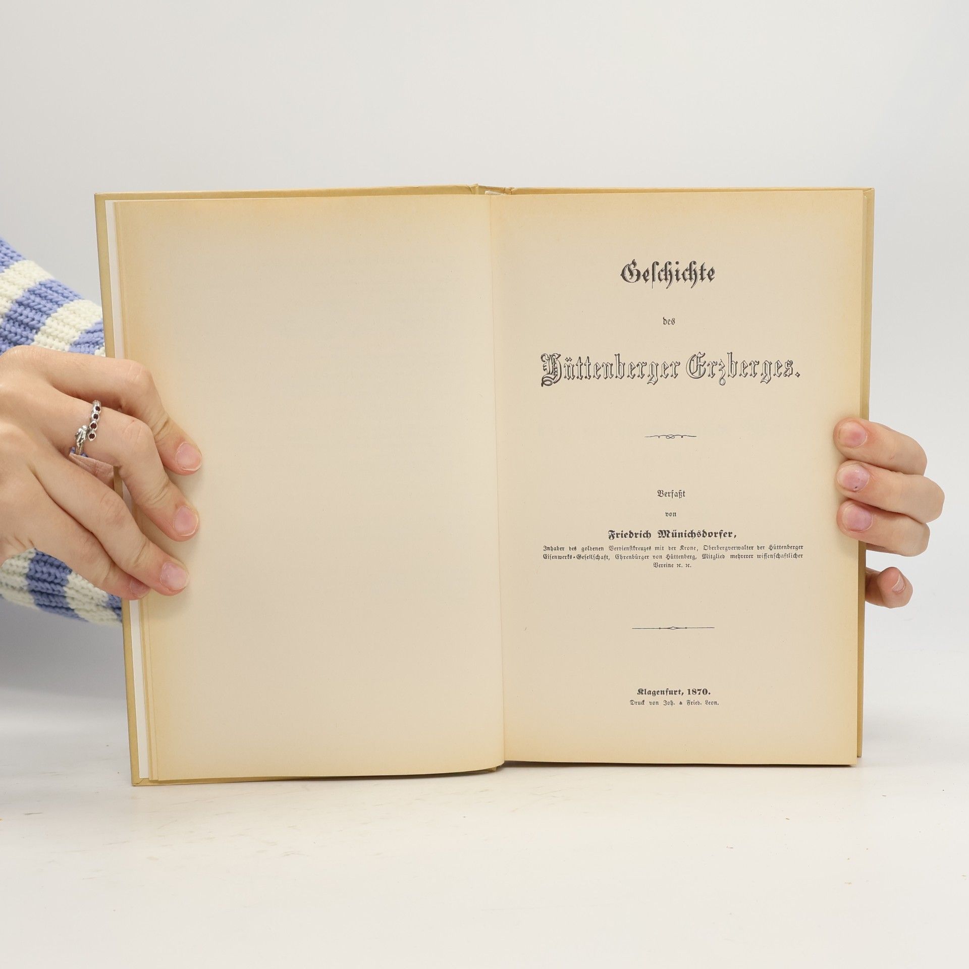 Friedrich Münichsdorfer Geschichte des Hüttenberger Erzberges