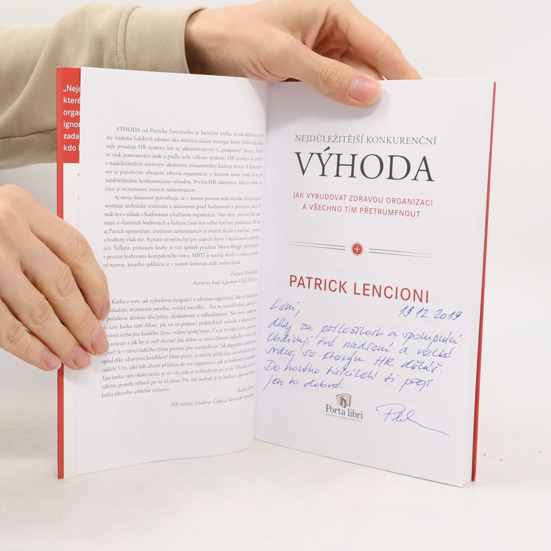 Patrick Lencioni Nejdůležitější konkurenční výhoda