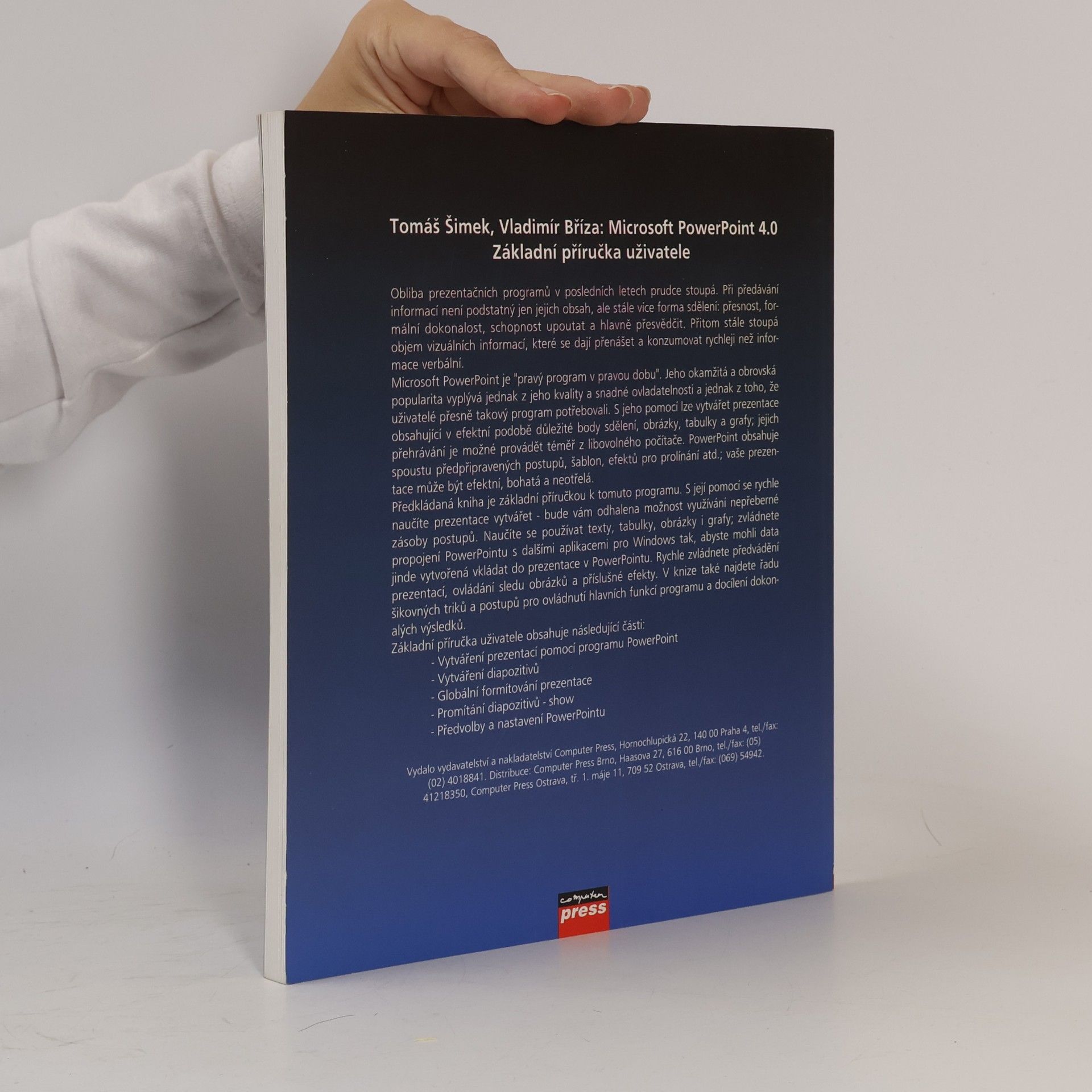 Tomáš Šimek Microsoft PowerPoint 4.0. : základní příručka uživatele