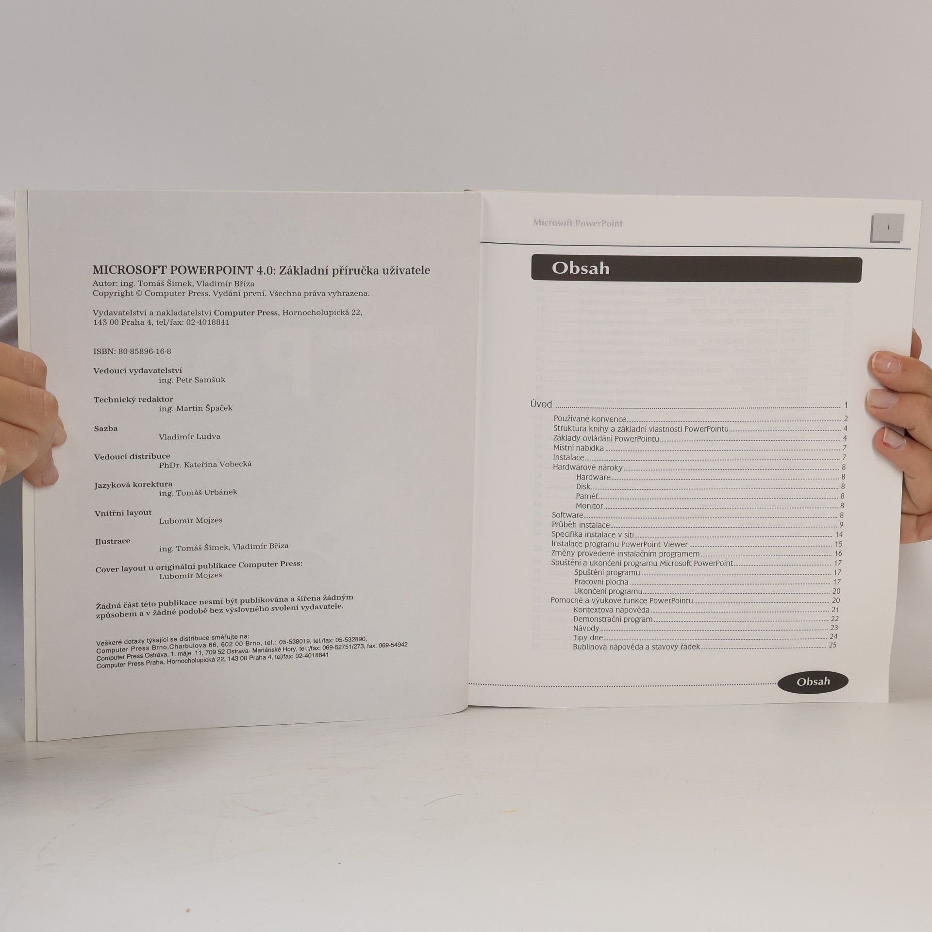 Tomáš Šimek Microsoft PowerPoint 4.0. : základní příručka uživatele