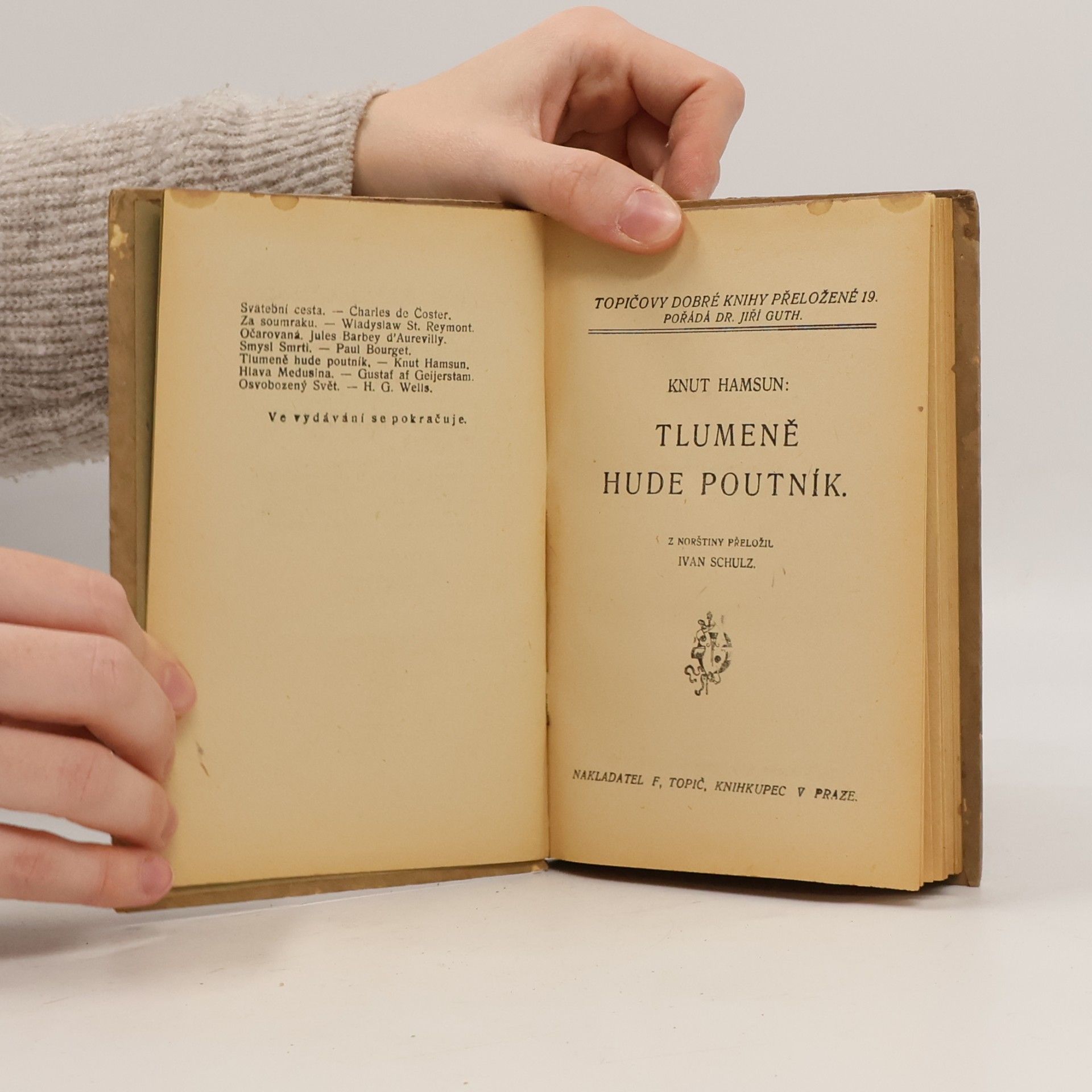 Knut Hamsun Tlumeně hude poutník
