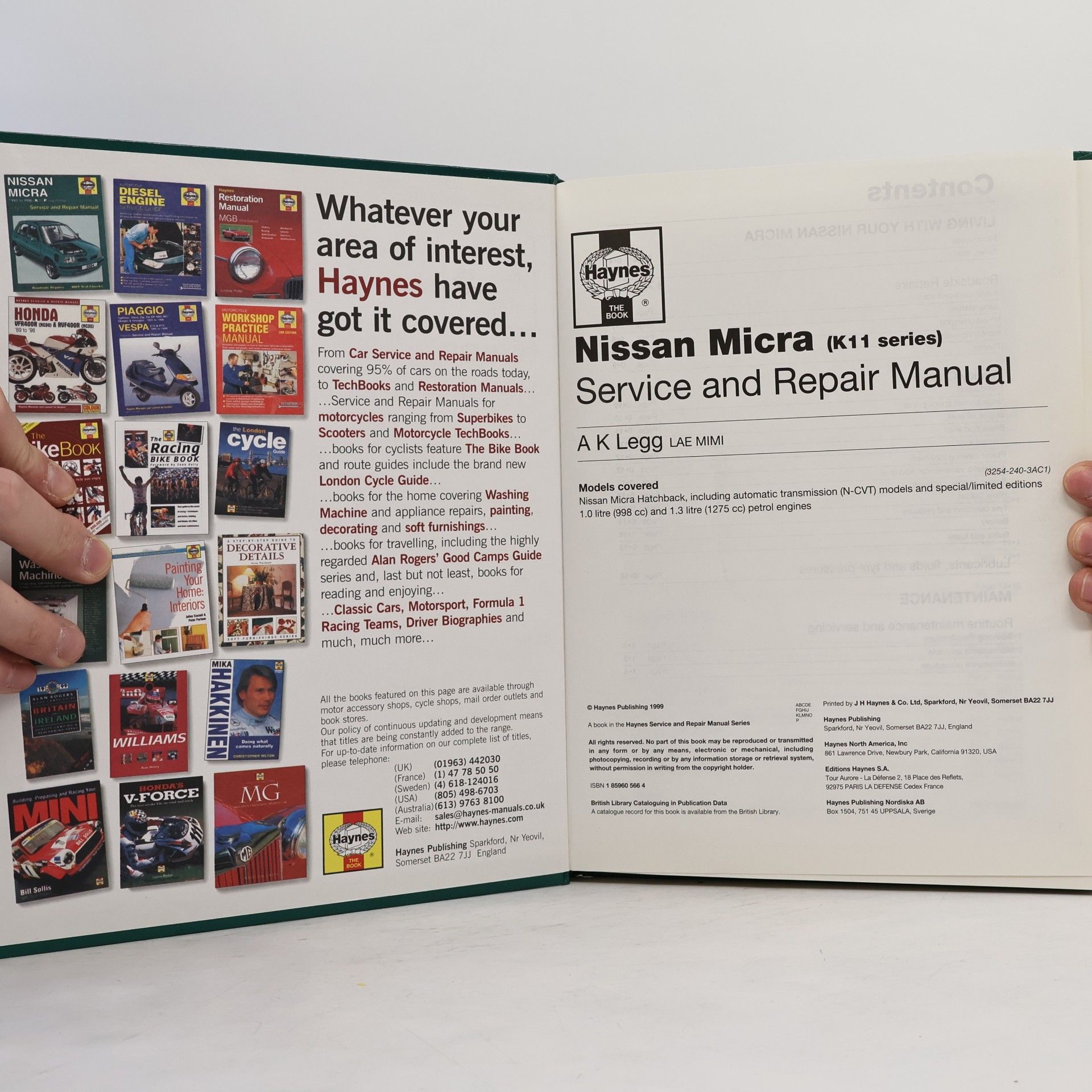 A. K. Legg Nissan Micra (1993-99) Service and Repair Manual