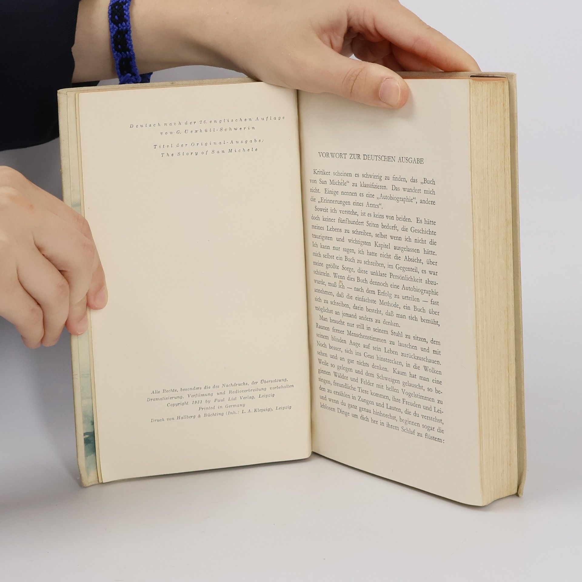 Axel Martin Fredrik Munthe Das Buch von San Michele