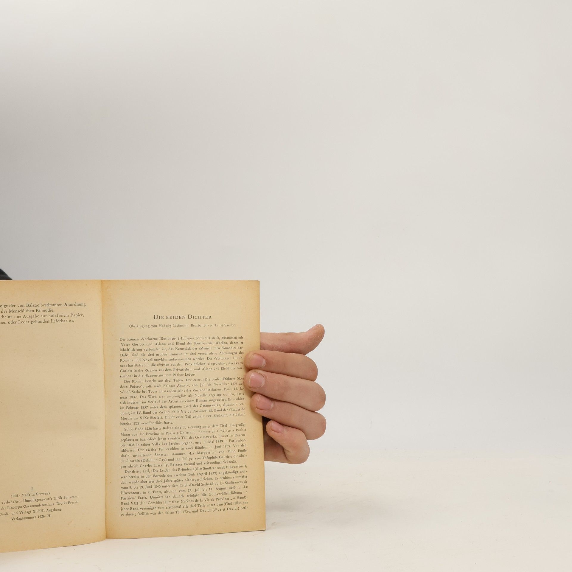 Honoré de Balzac Die beiden Dichter