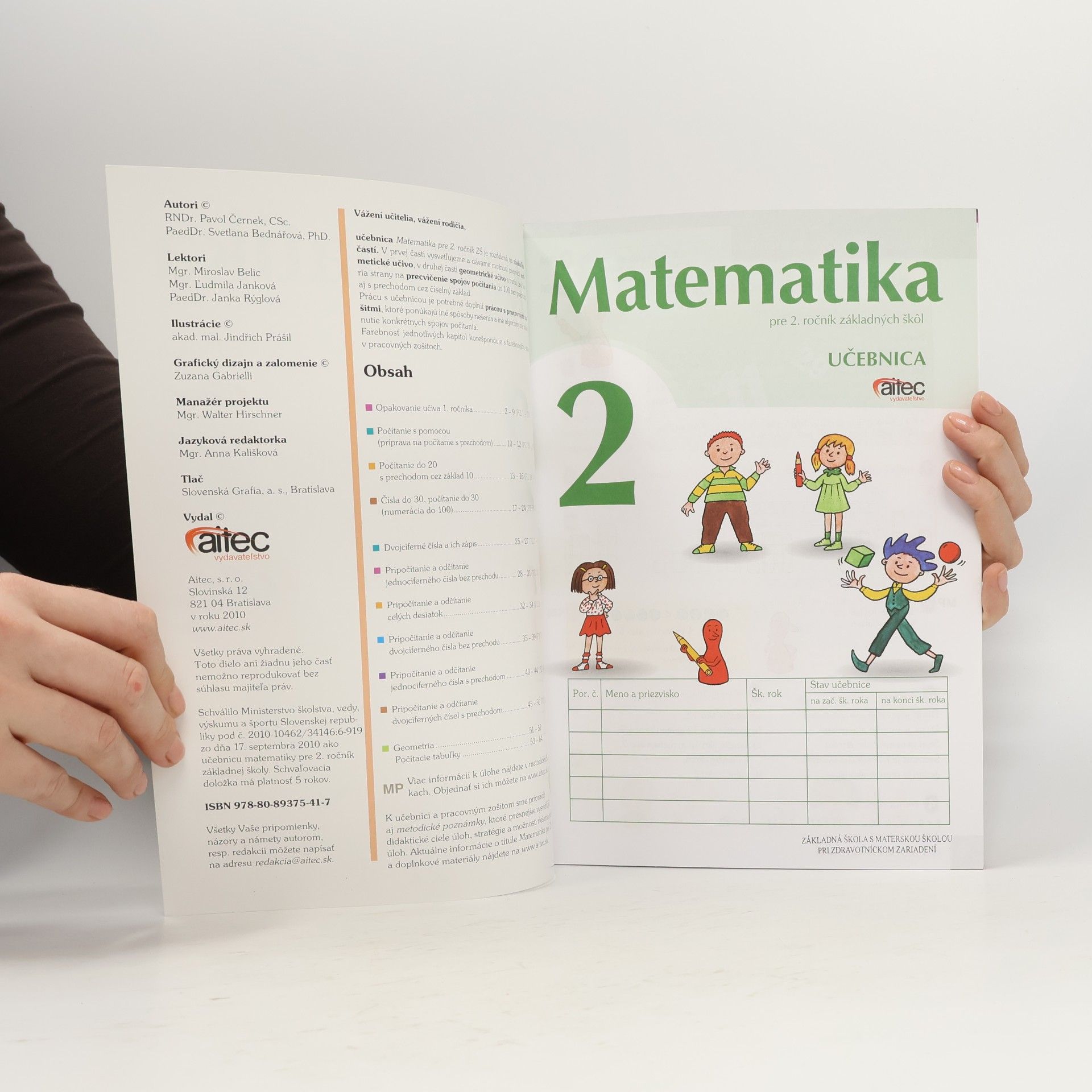 Pavol Černek Matematika 2 pre 2. ročník základných škôl Učebnica