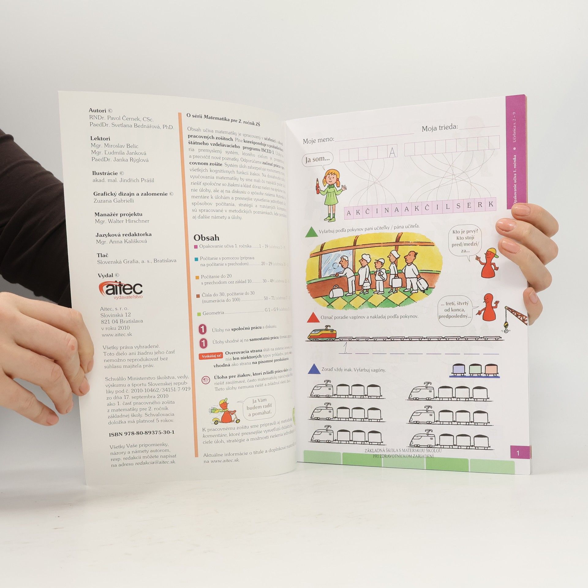 Pavol Černek Matematika pre 2. ročník ZŠ, 1. časť pracovného zošita