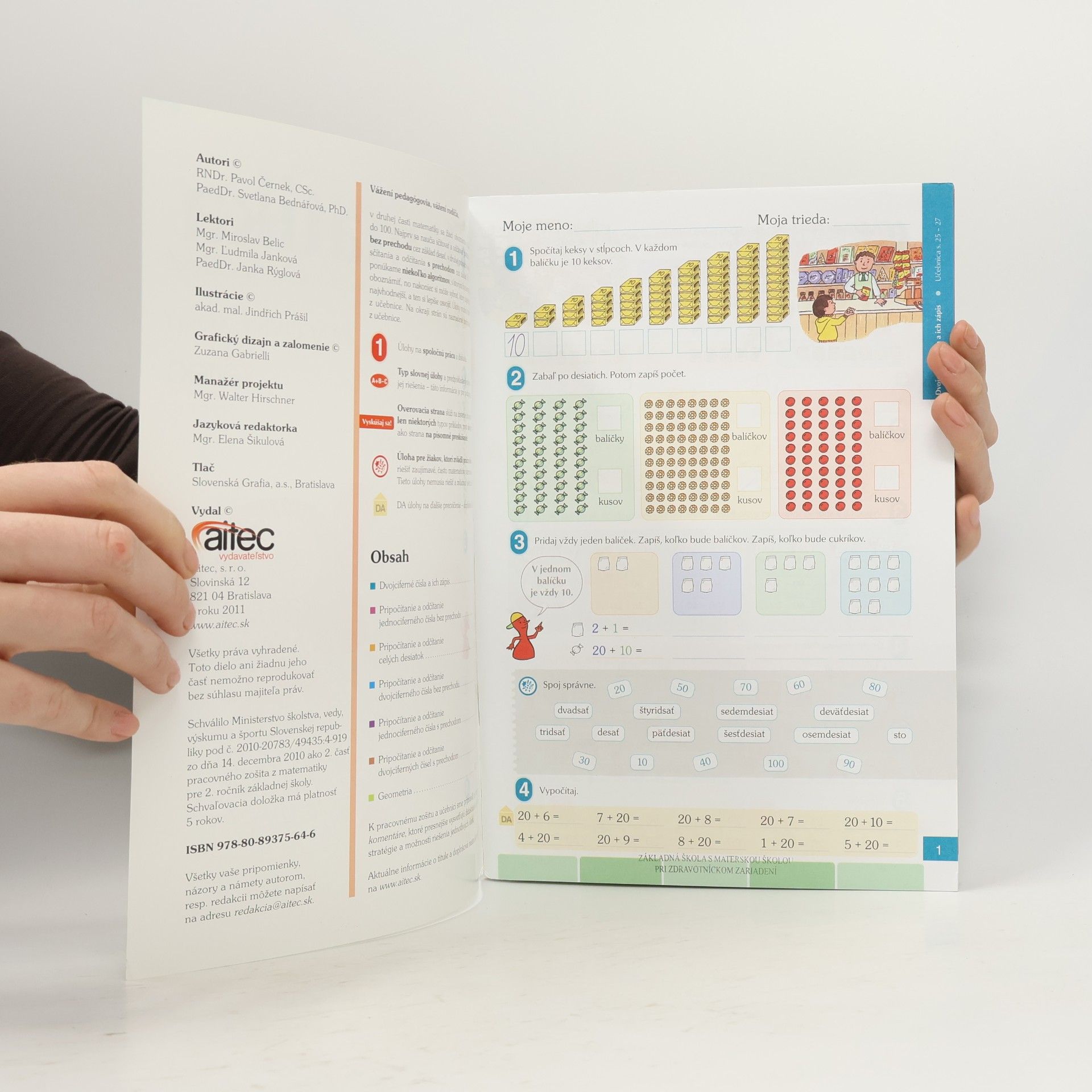 Pavol Černek Matematika pre 2. ročník základnej školy, 2. časť pracovného zošita