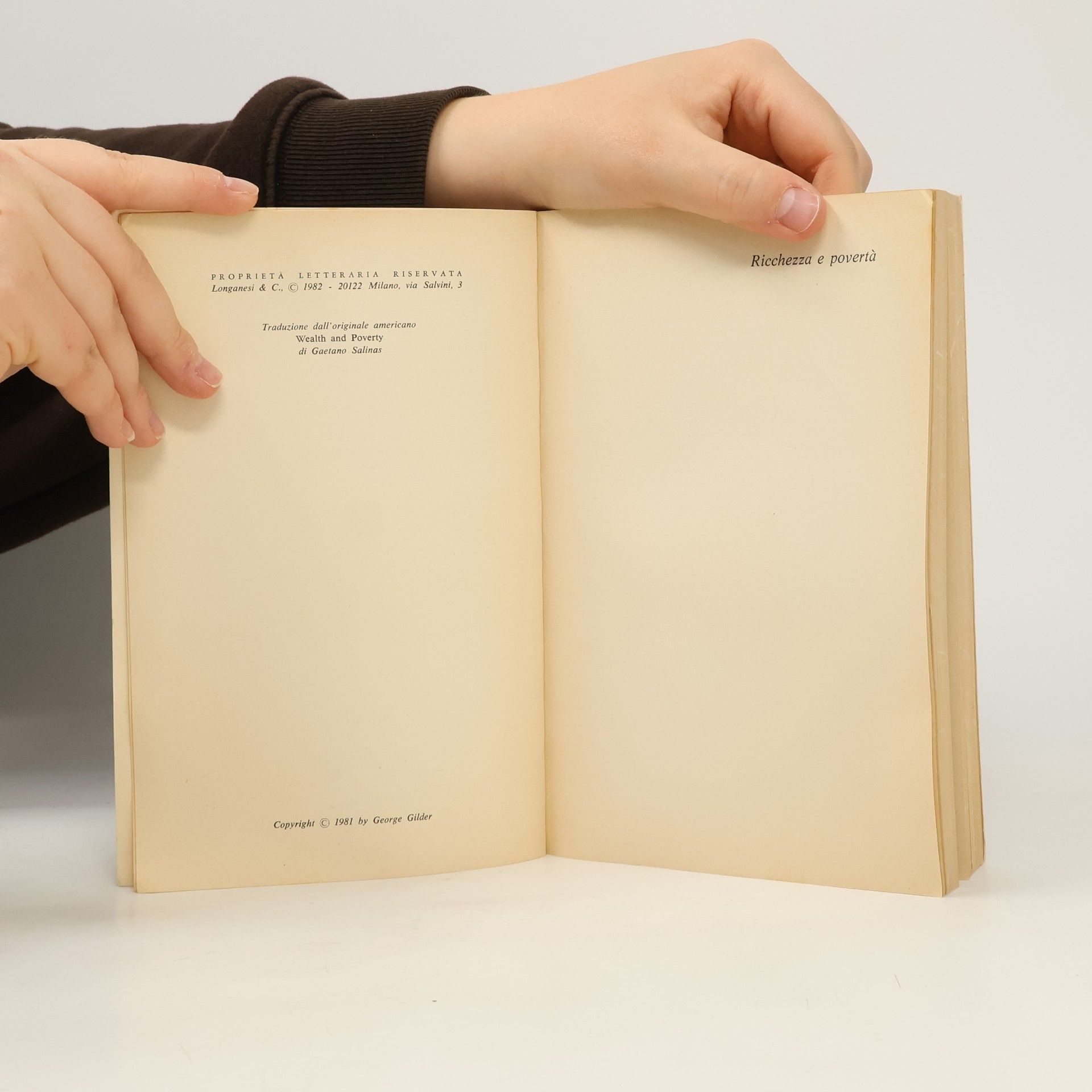 George Gilder Ricchezza e poverta