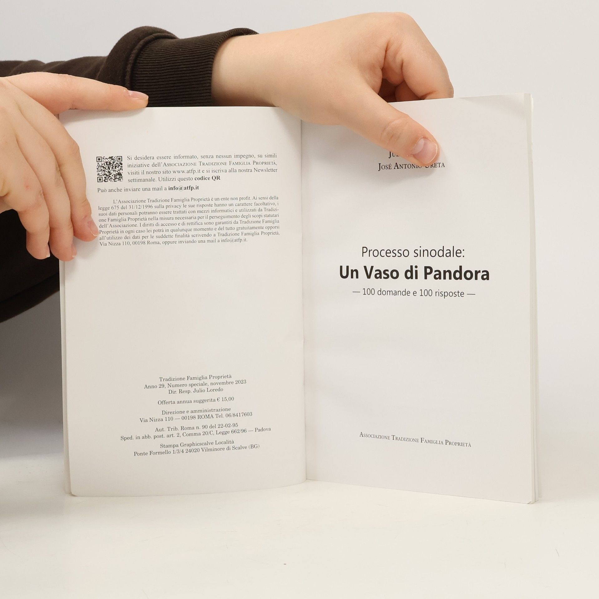 Julio Loredo Processo sinodale: Un Vaso di Pandora